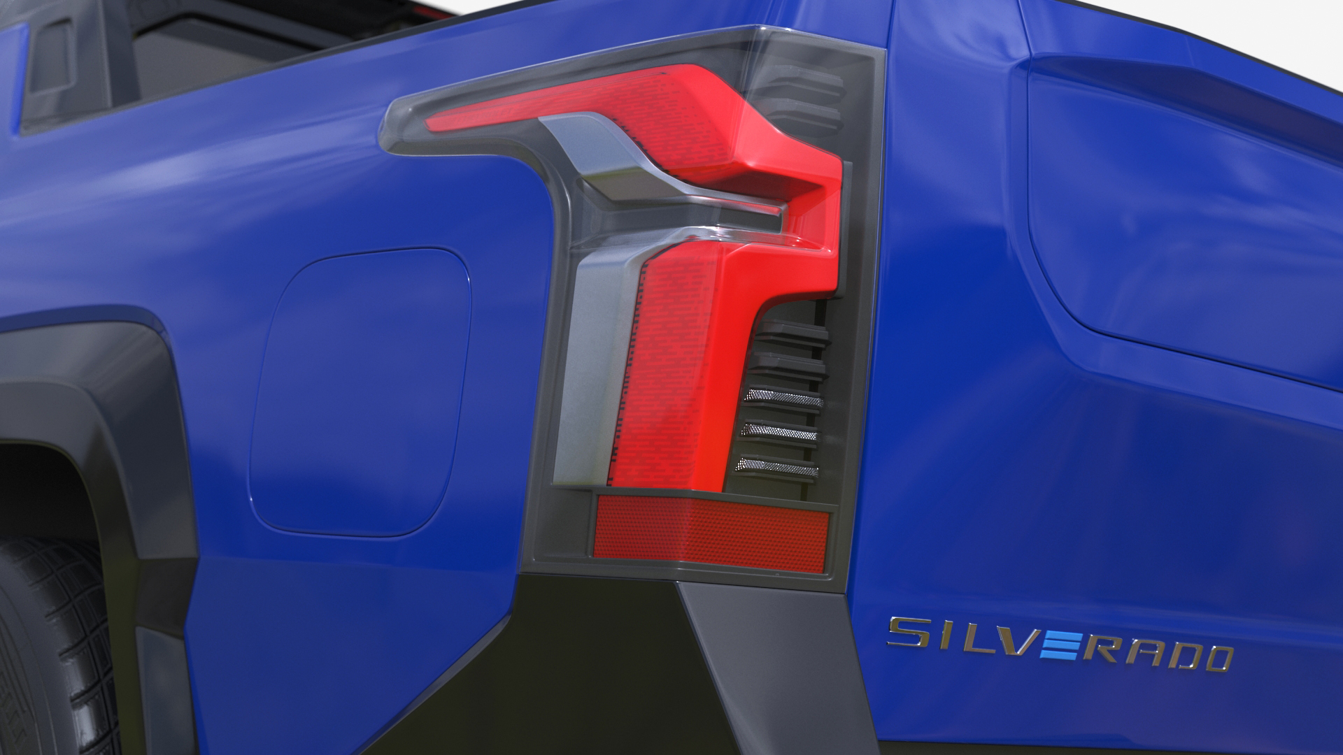 2024 Chevrolet Silverado EV RST Blue Simplified 3D