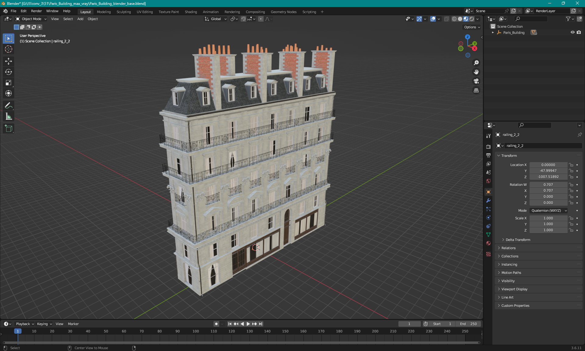 Paris Building 3D model