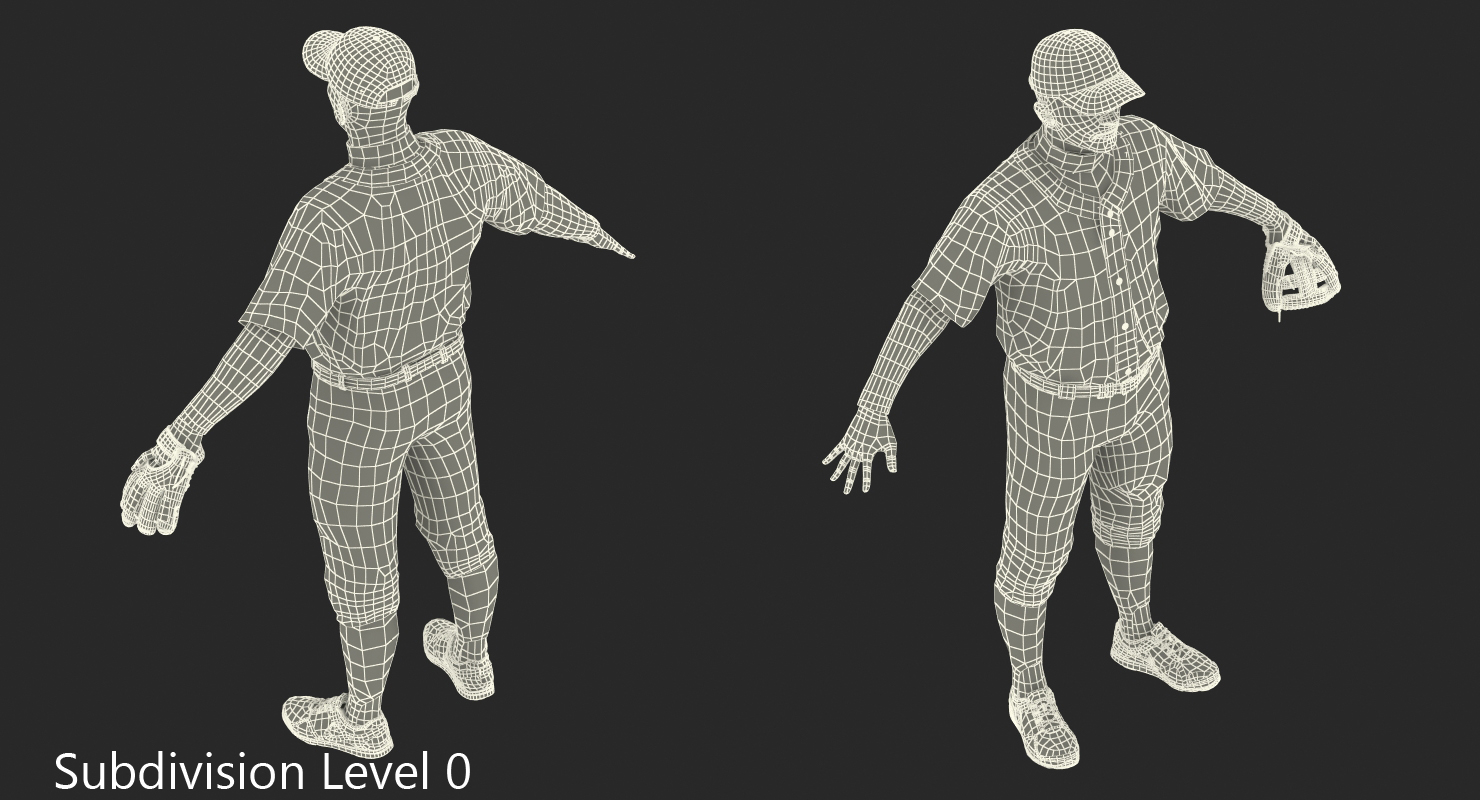 Baseball Player Rigged Generic 6 3D