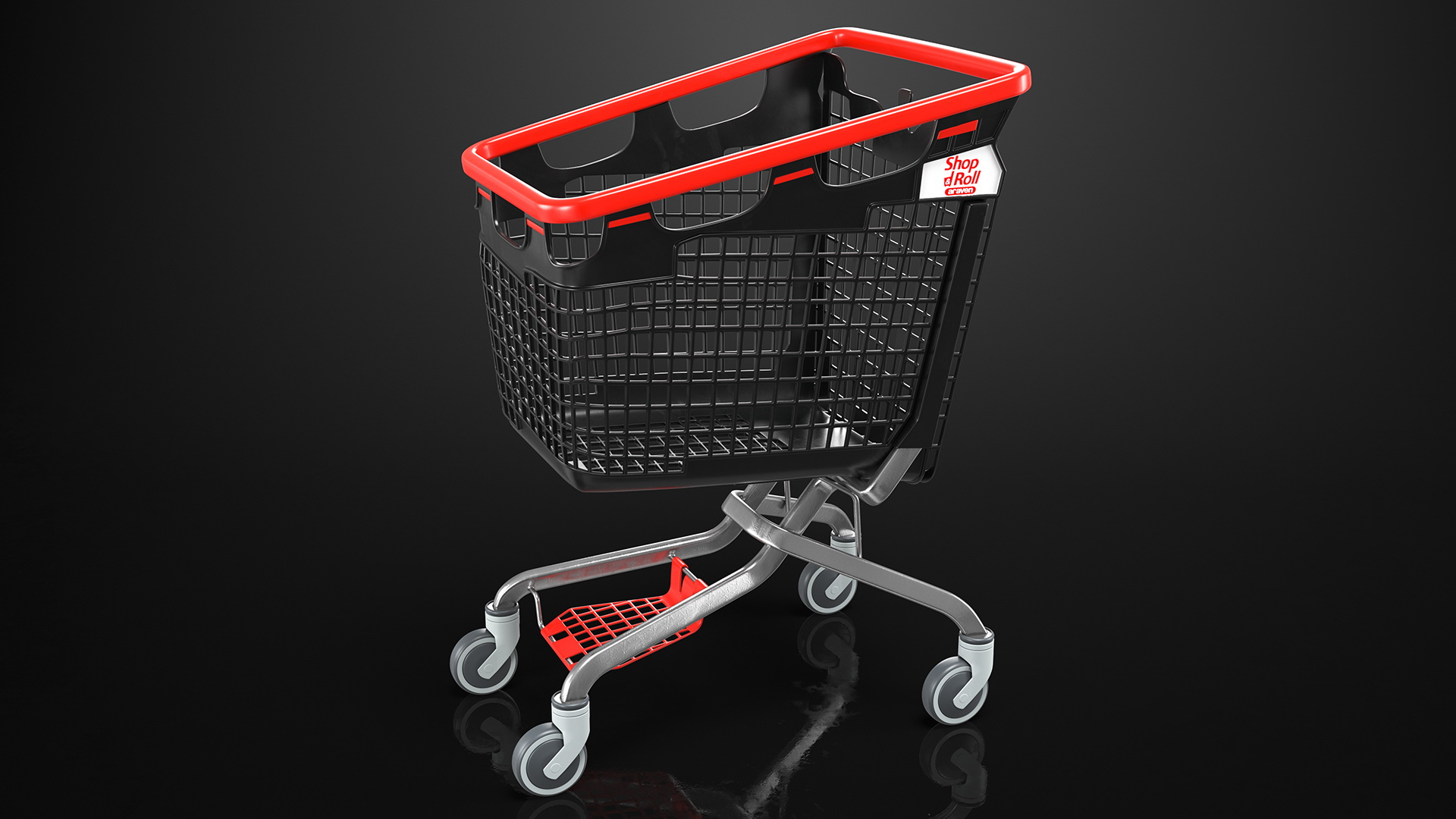 3D Araven Plastic Shopping Trolley LOOP 170L