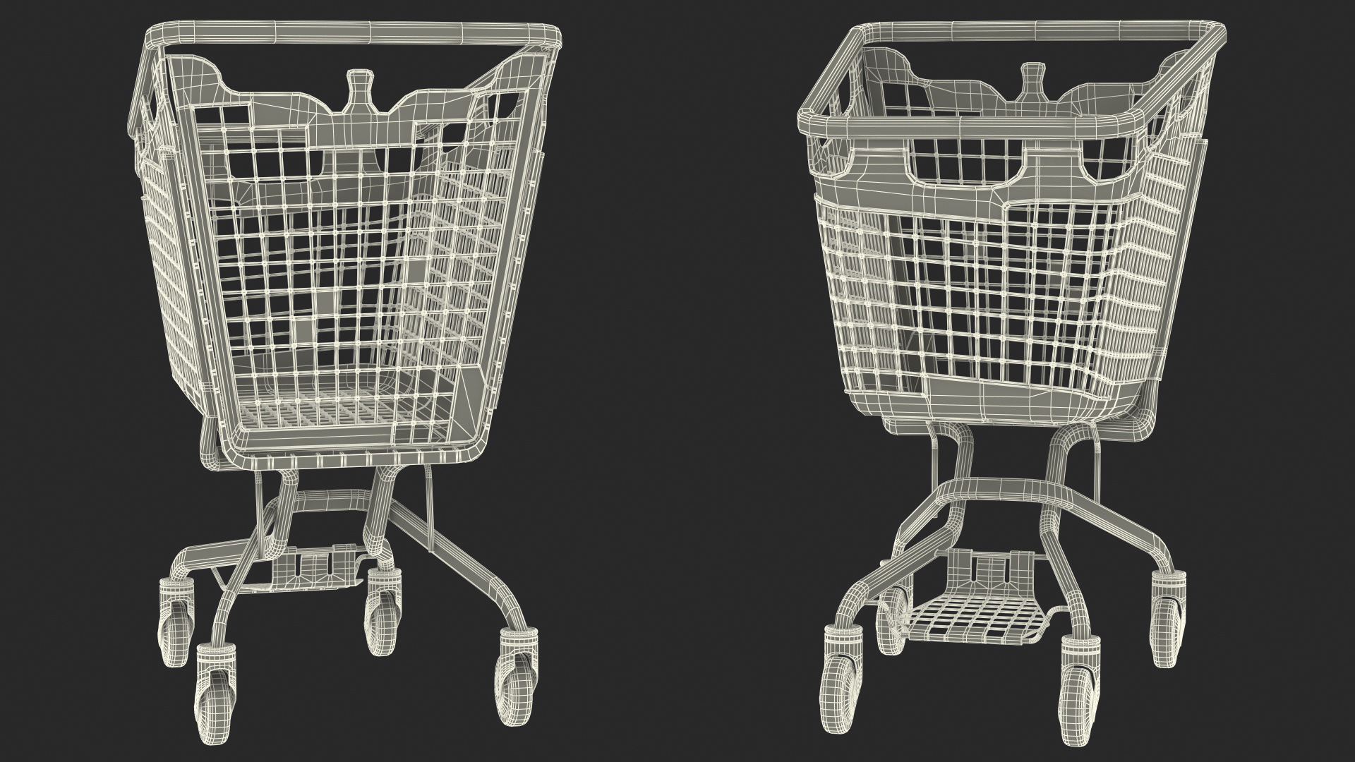 3D Araven Plastic Shopping Trolley LOOP 170L