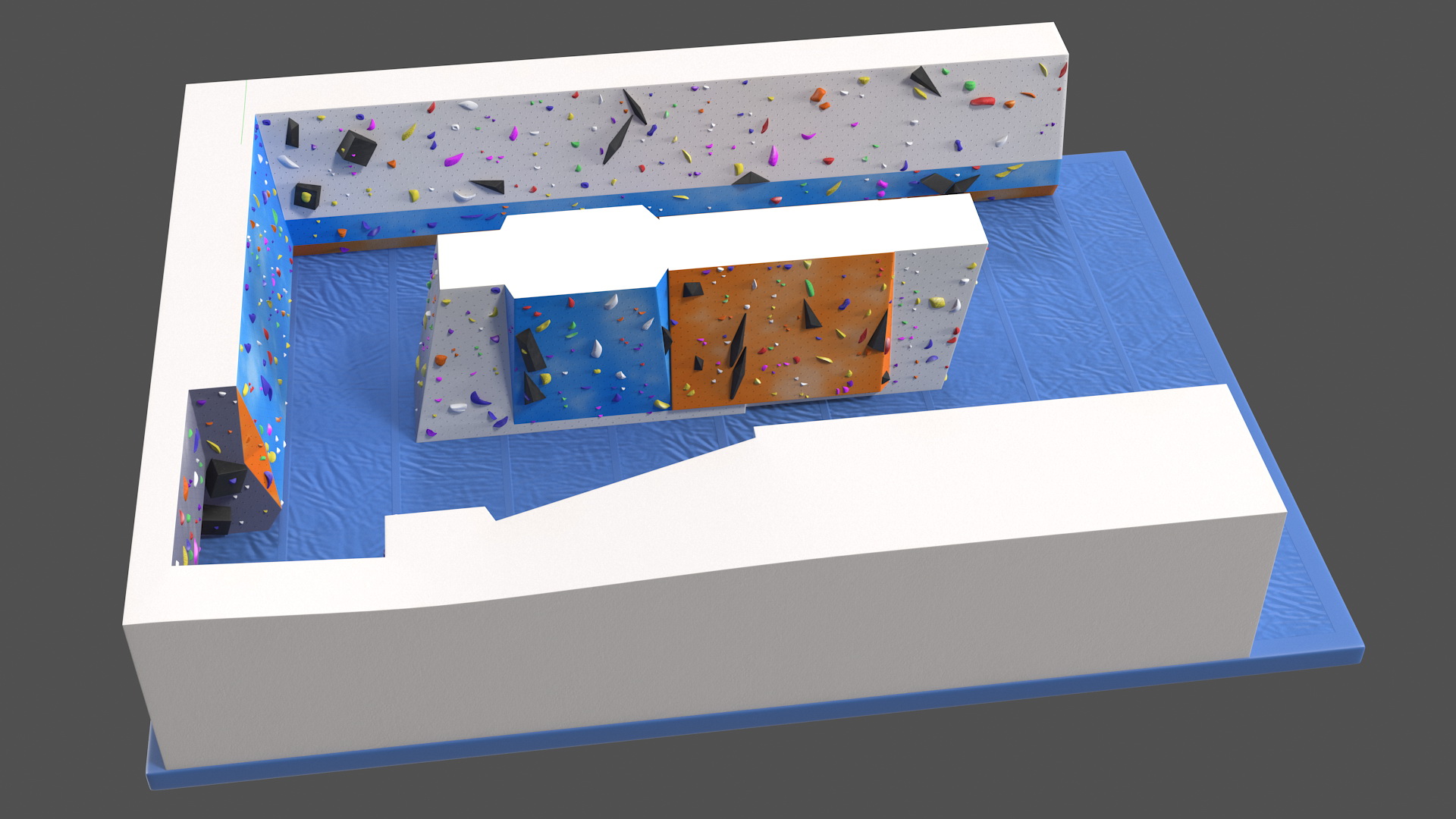 Climbing Bouldering Wall Sports Complex 3D model