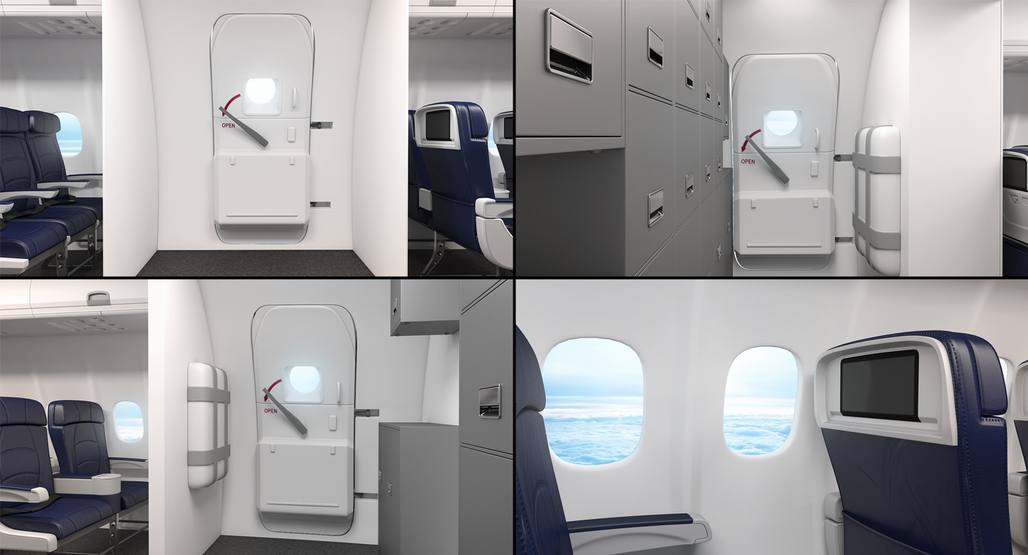 3D Boeing 757 300 Delta with Cabin