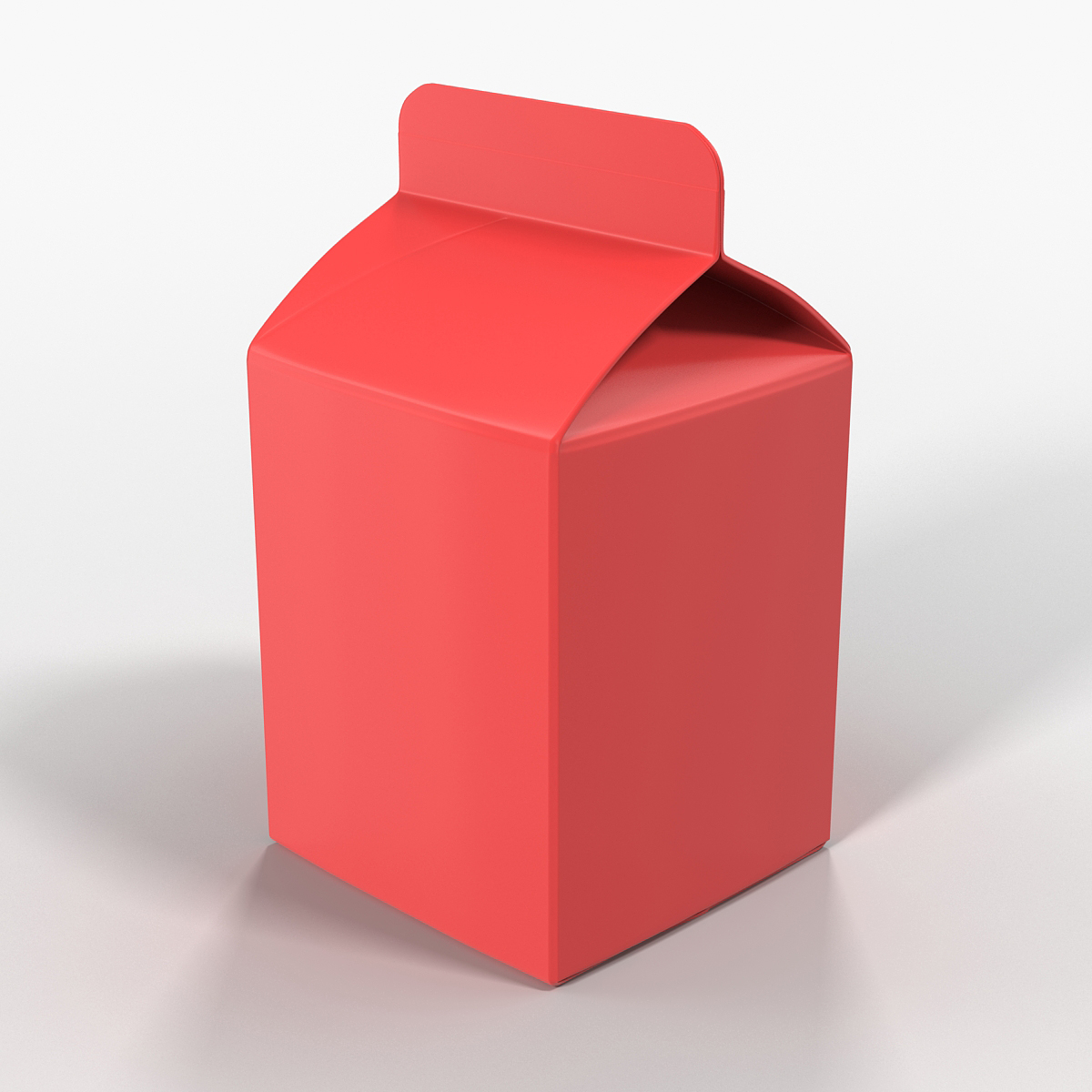 3D Pint Milk Carton Generic Template model