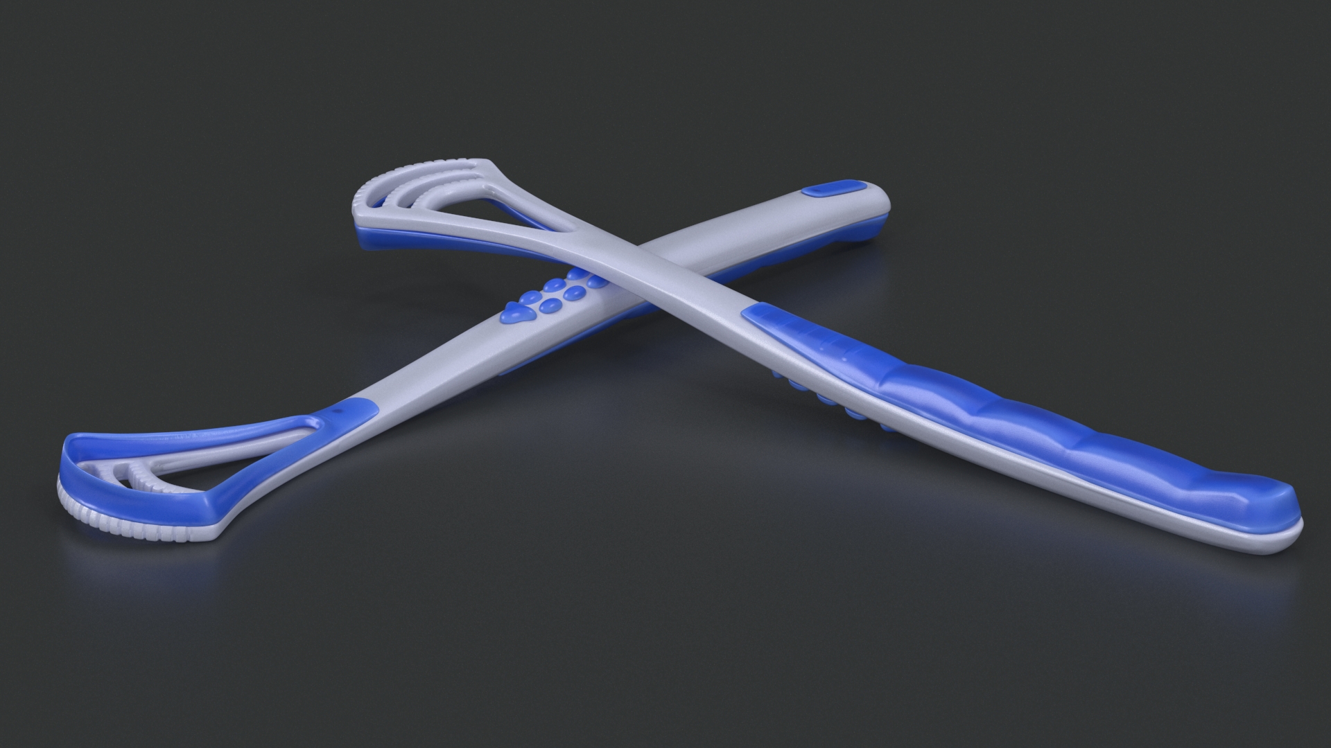 Tongue Scraper Blue 3D model