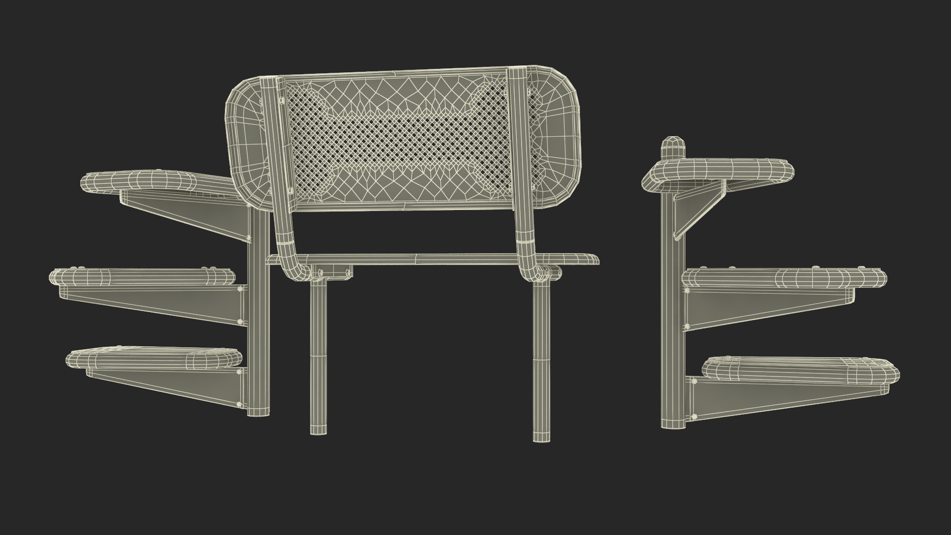 Dog Park Pal Bench Green 3D model