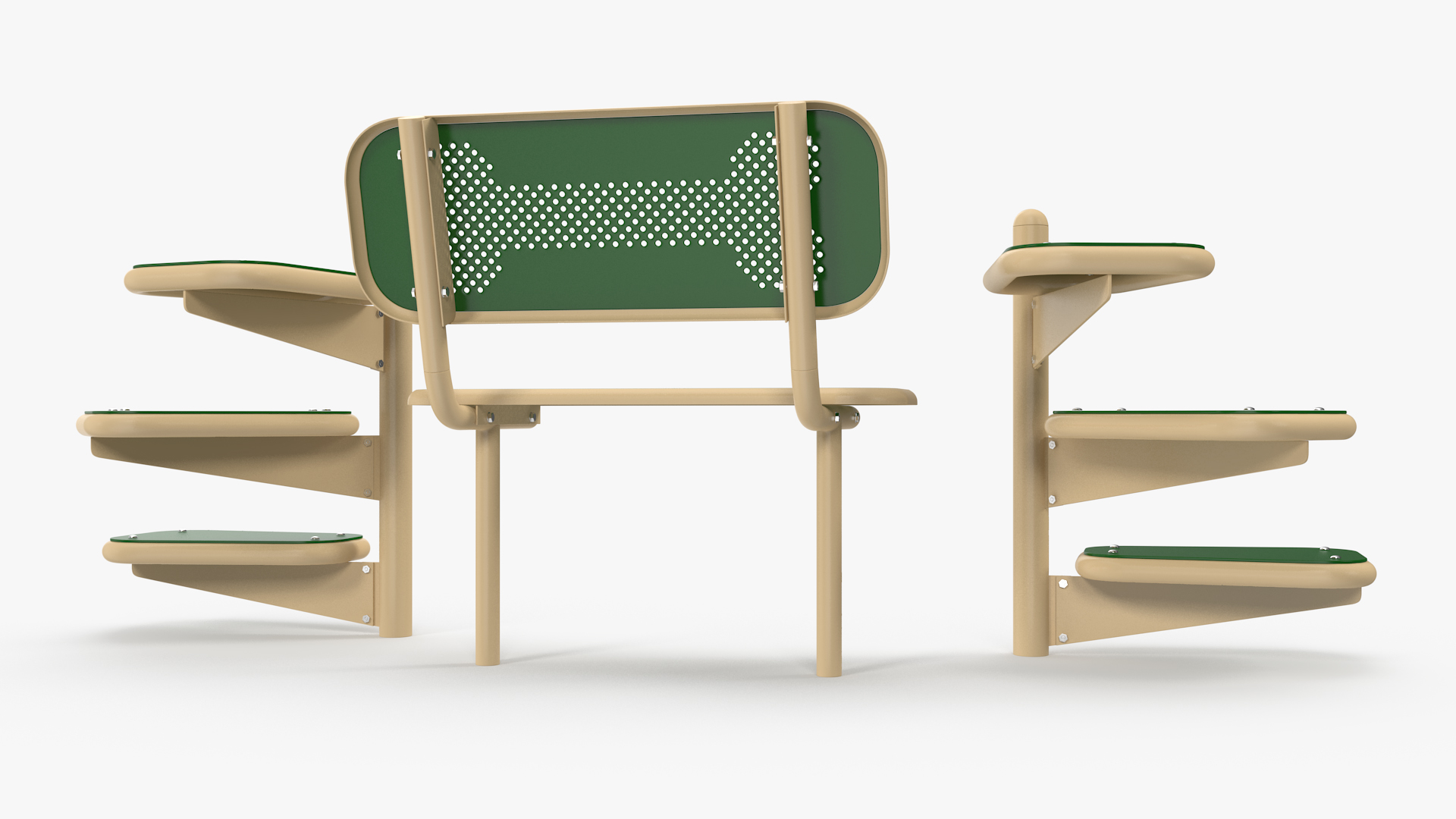 Dog Park Pal Bench Green 3D model