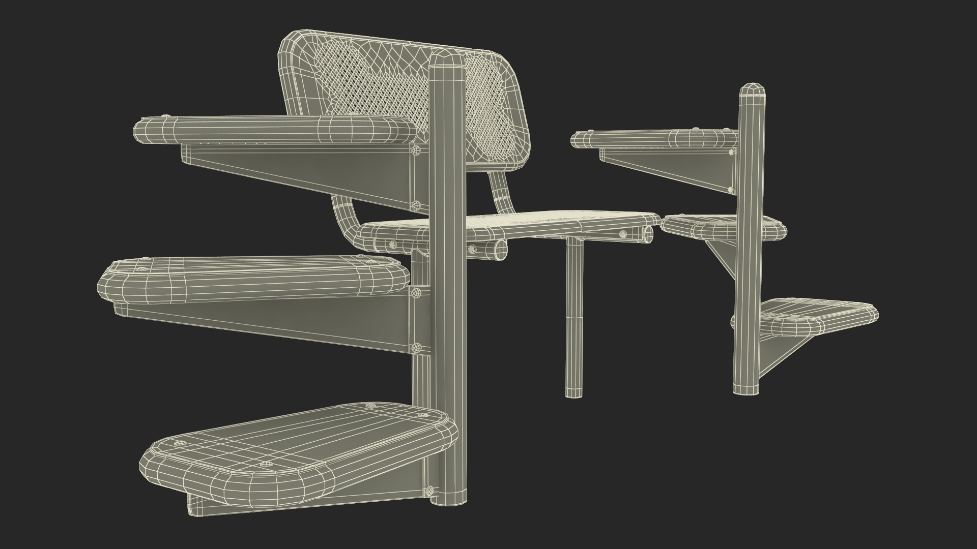 Dog Park Pal Bench Green 3D model