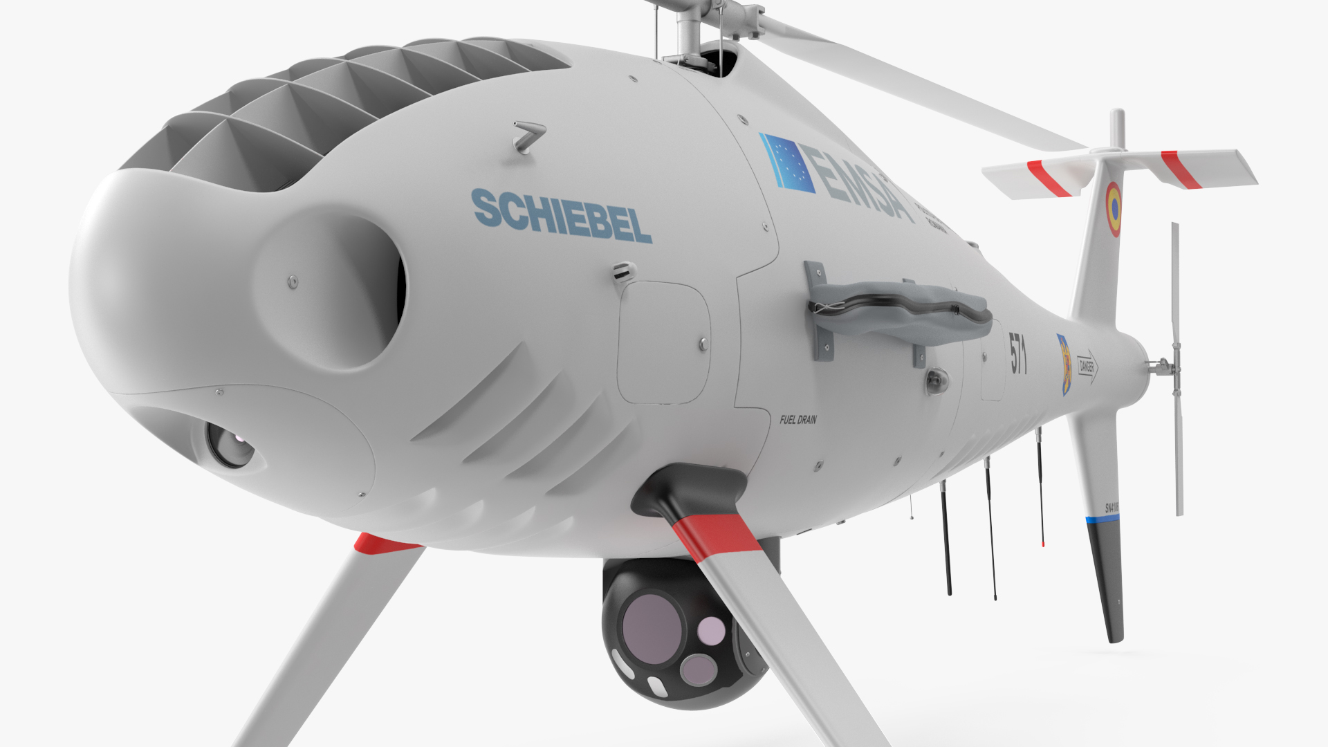 3D model Schiebel Camcopter S100 UAV Romanian Border Police