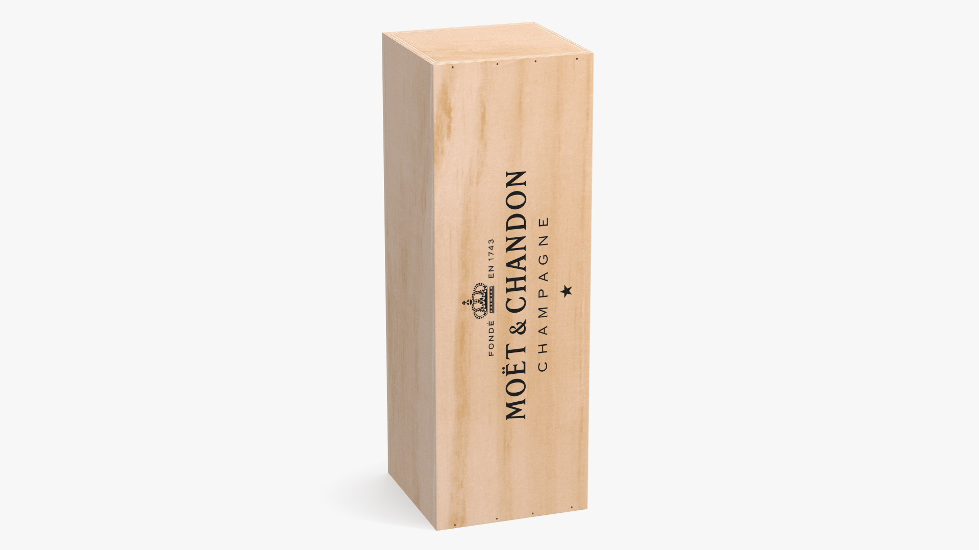 3D Wooden Champagne Box Moet and Chandon Brut Imperial