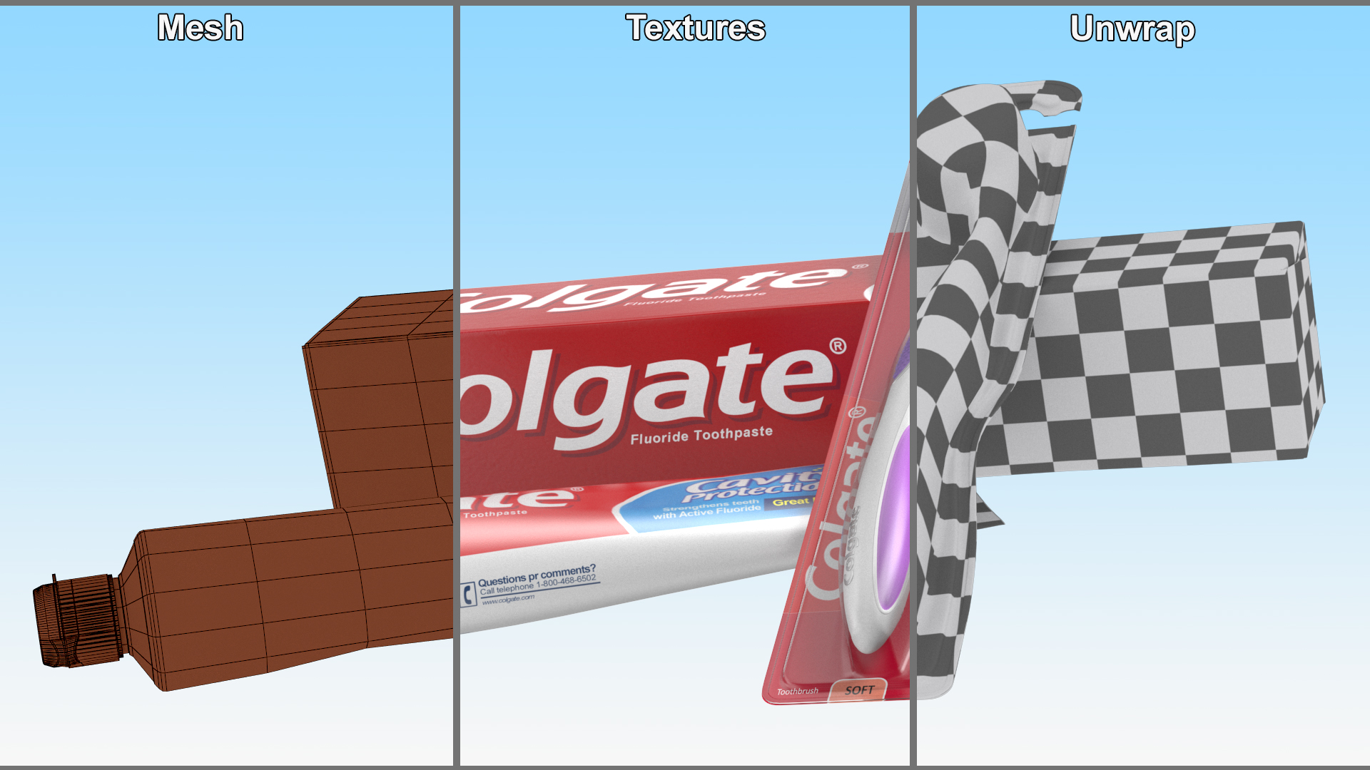 3D Colgate Toothcare Set