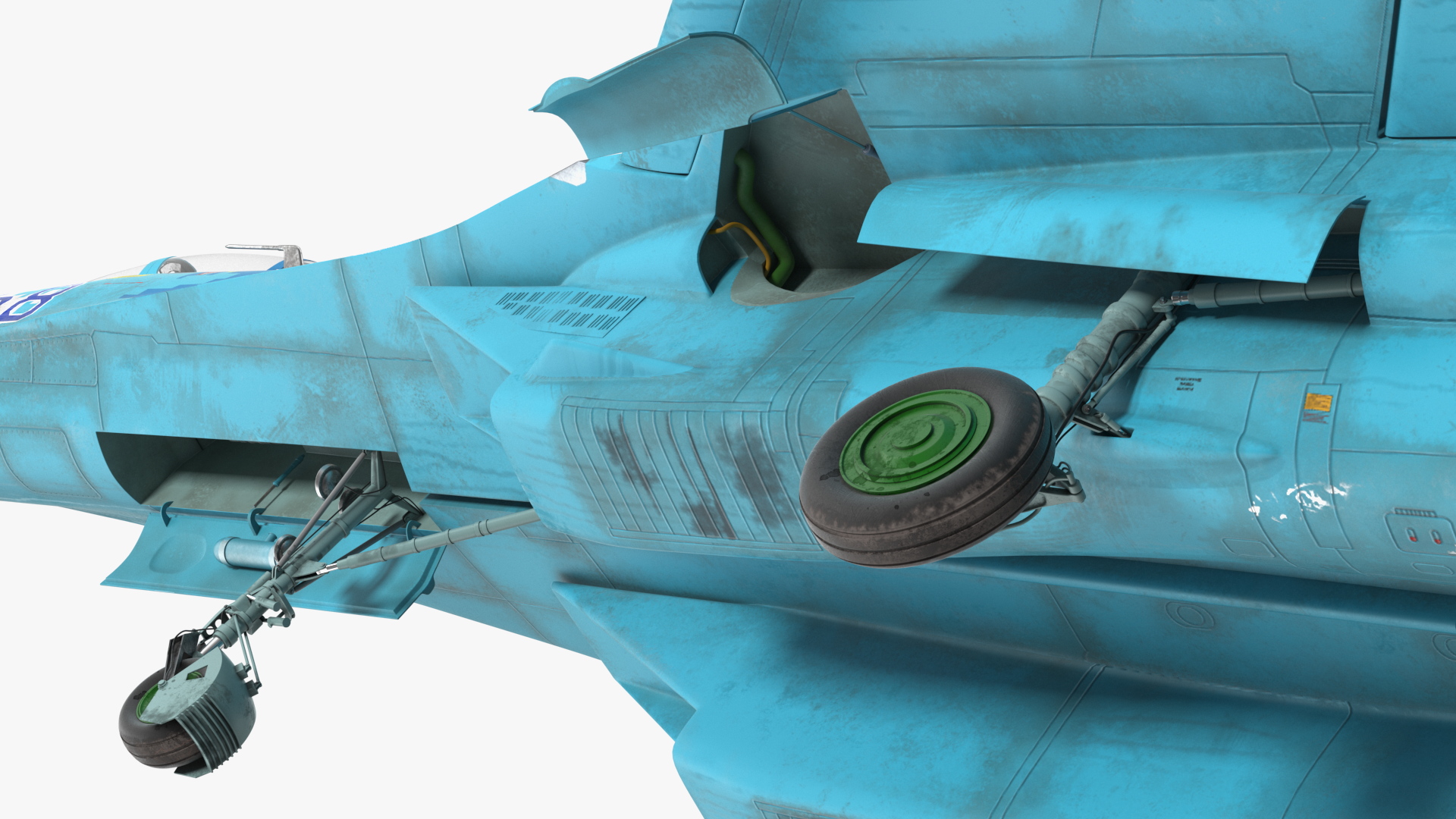 Ukrainian Air Force Sukhoi Su-27 Flanker Old 3D model