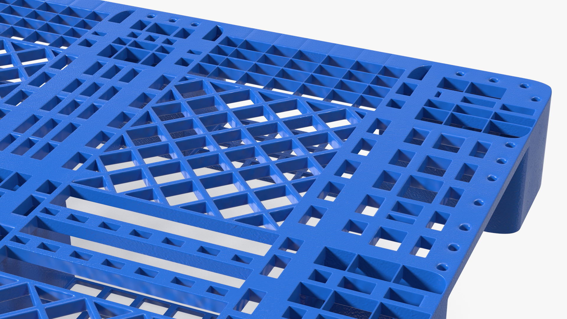 Anti Slip Plastic Pallet Blue 3D model