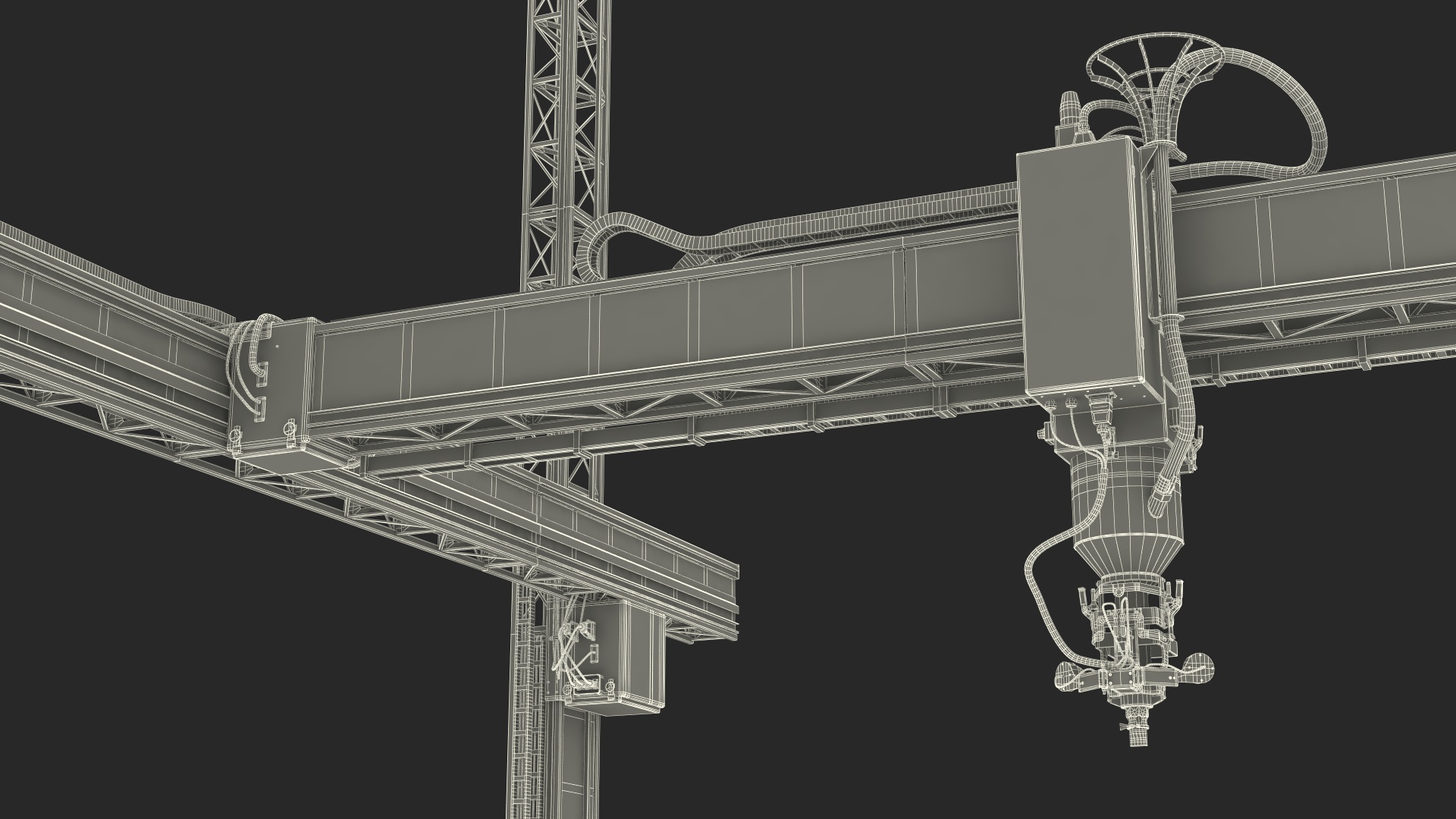 3D Construction 3D Printer Module Rigged for Cinema 4D