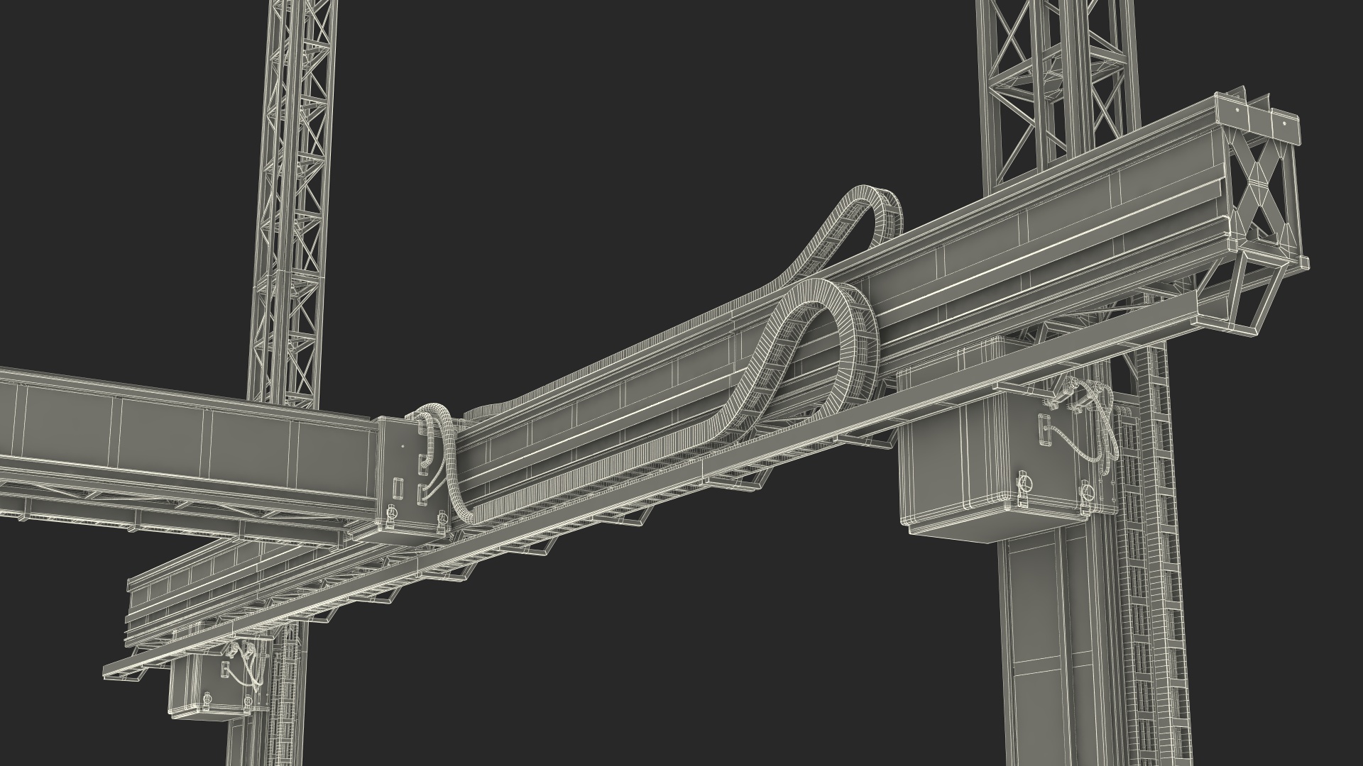 3D Construction 3D Printer Module Rigged for Cinema 4D