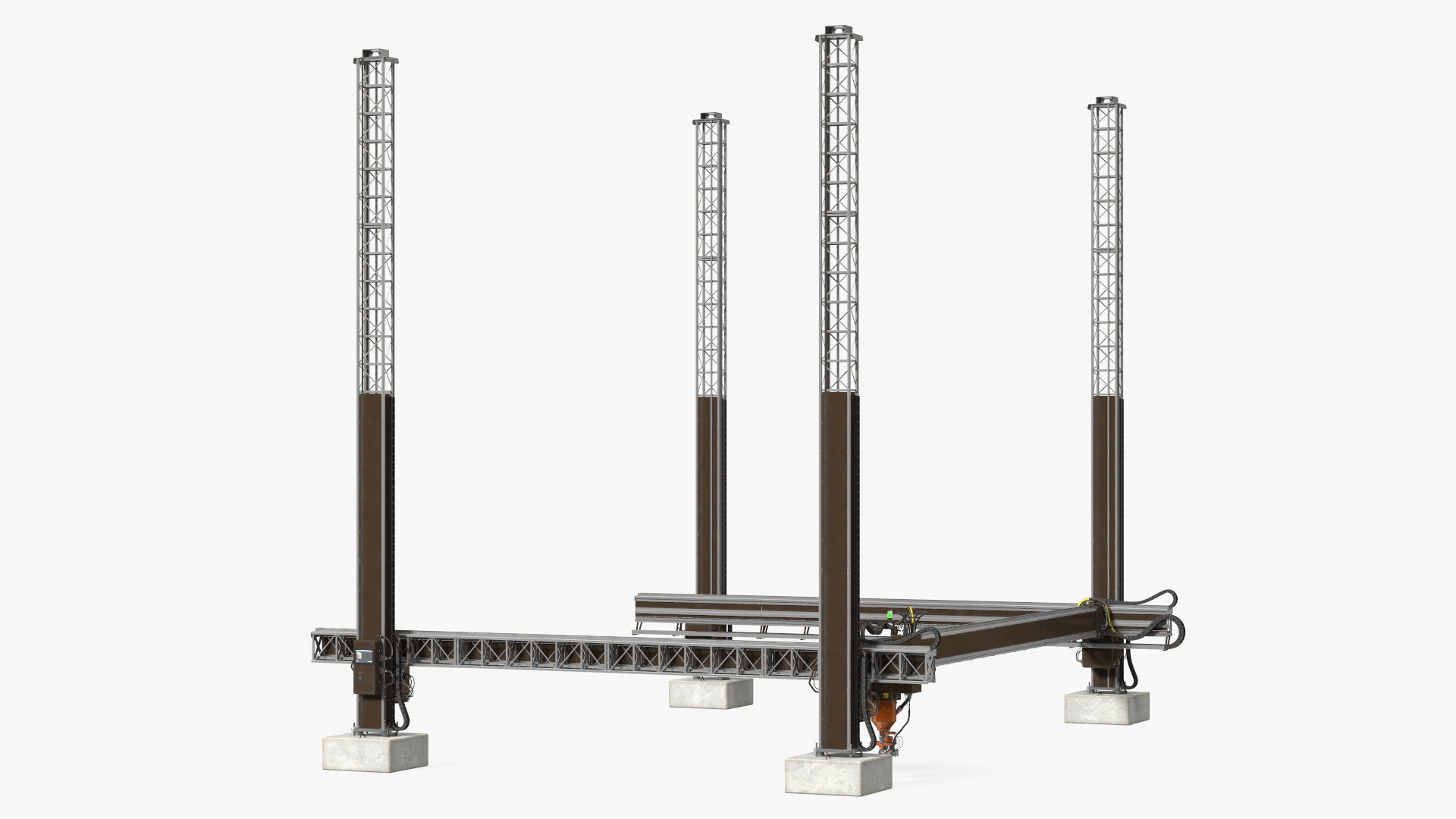 3D Construction 3D Printer Module Rigged for Cinema 4D