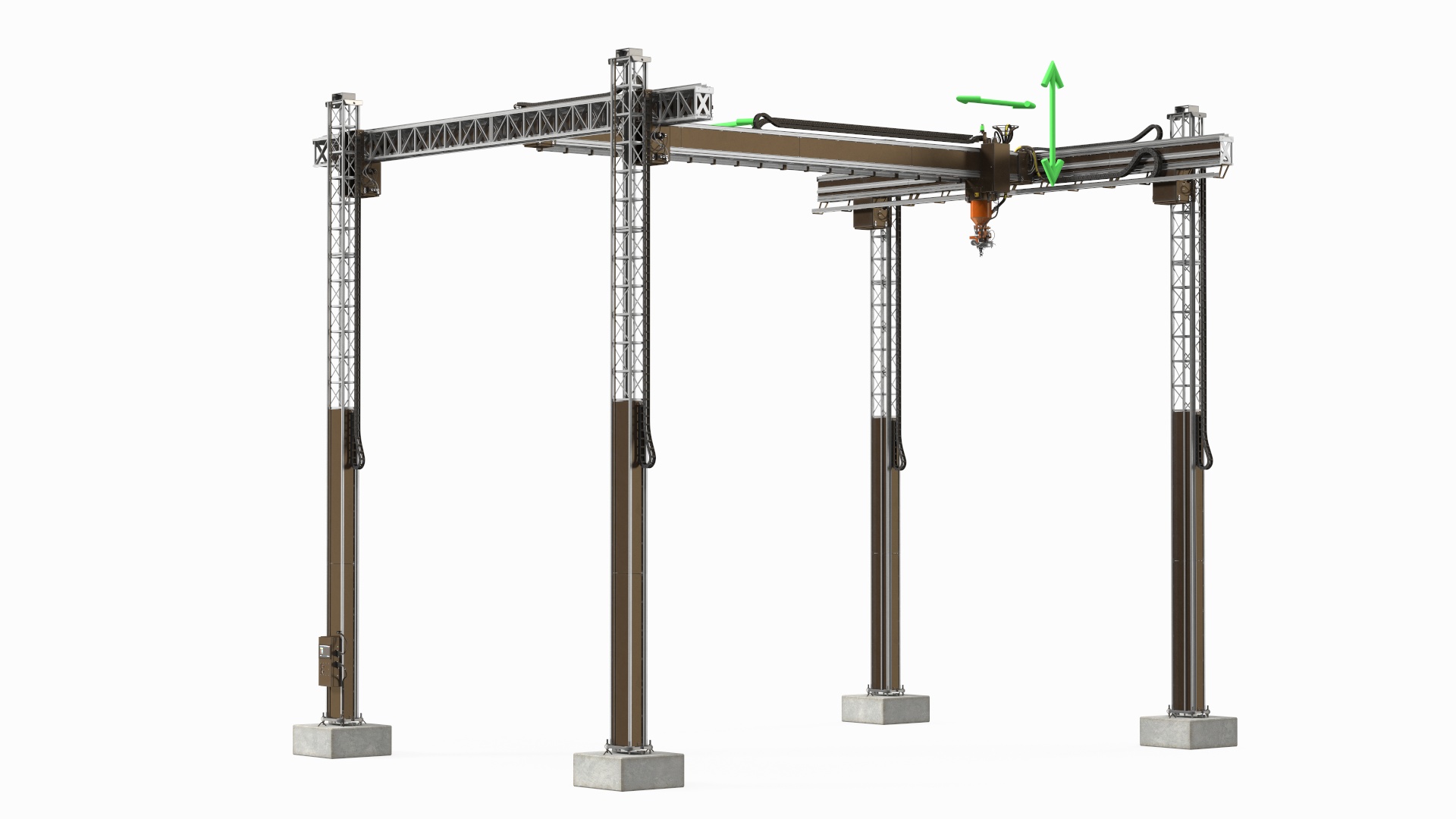 3D Construction 3D Printer Module Rigged for Cinema 4D