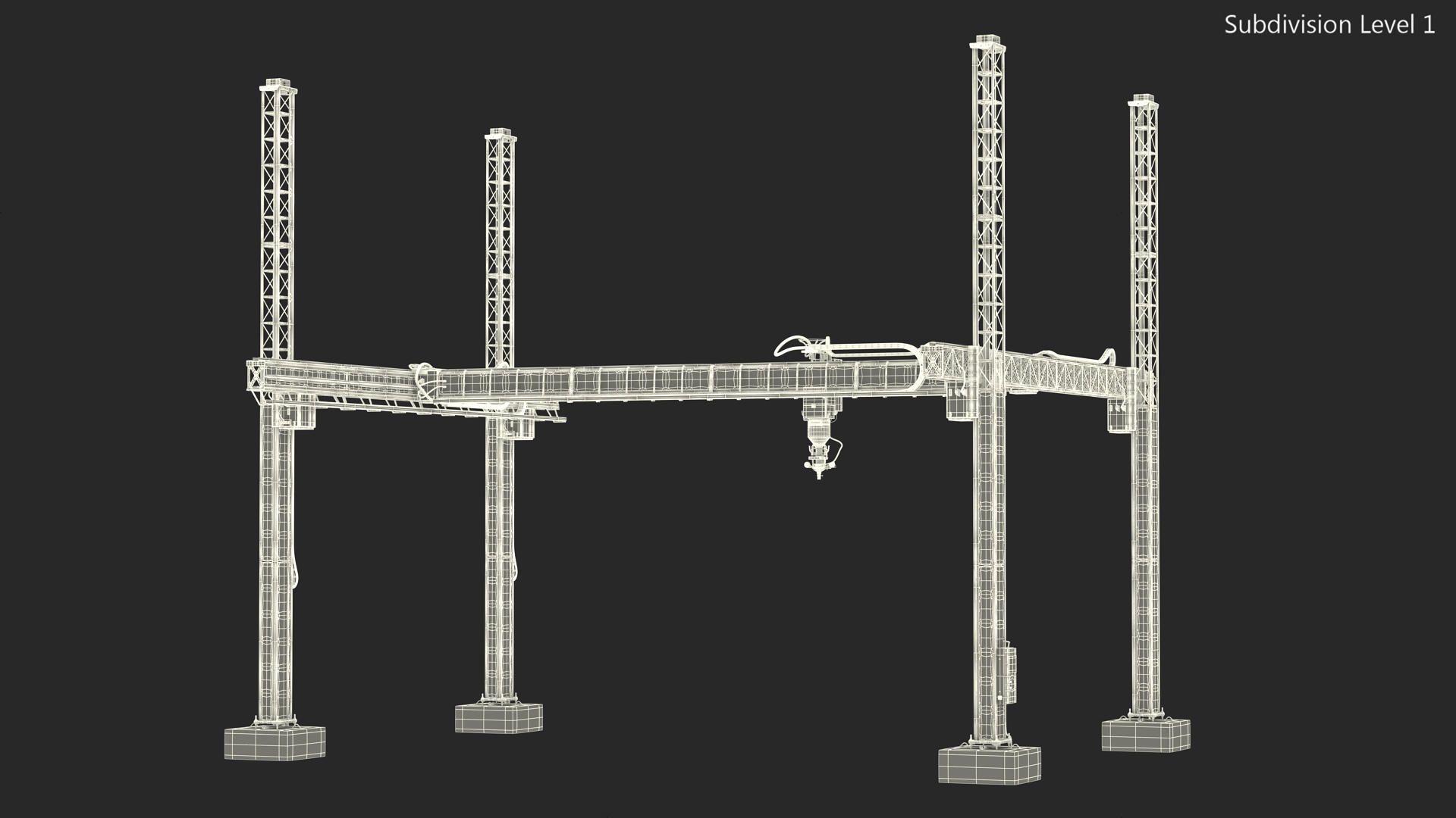 3D Construction 3D Printer Module Rigged for Cinema 4D