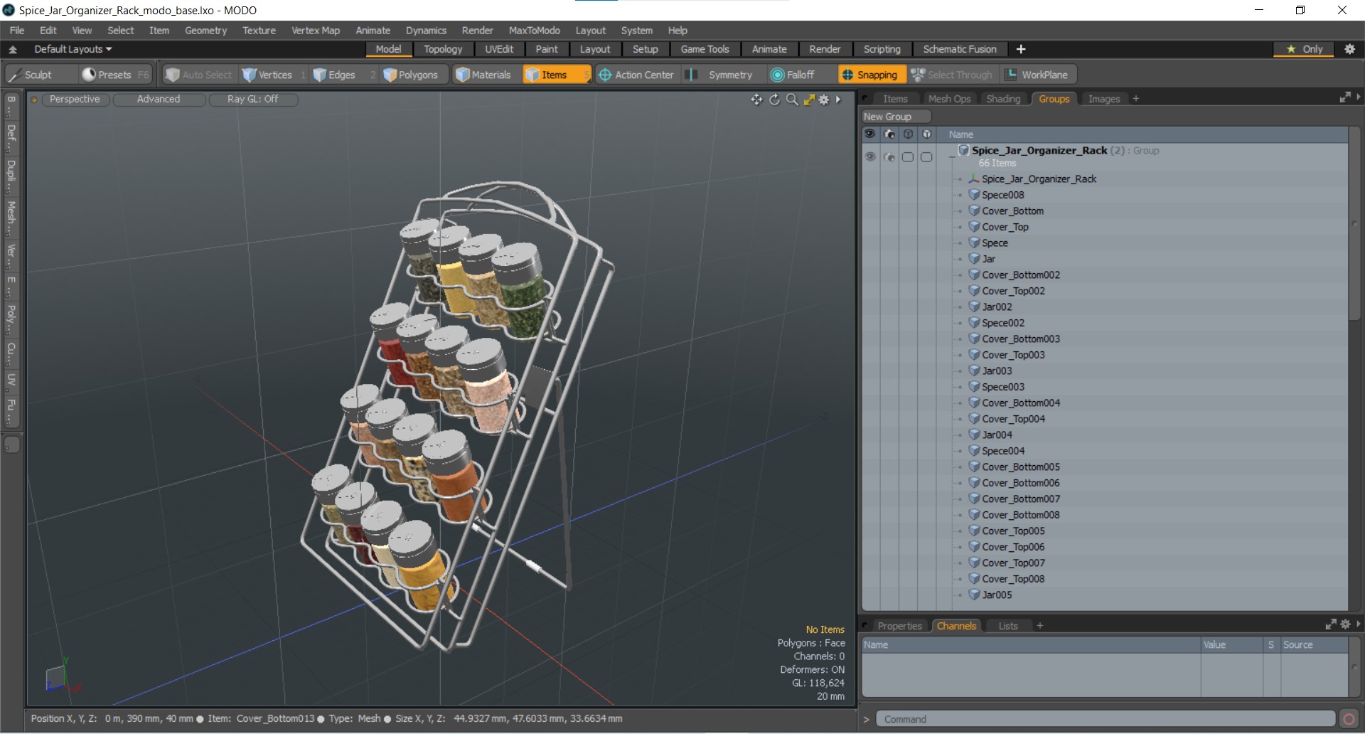 Spice Jar Organizer Rack 3D model