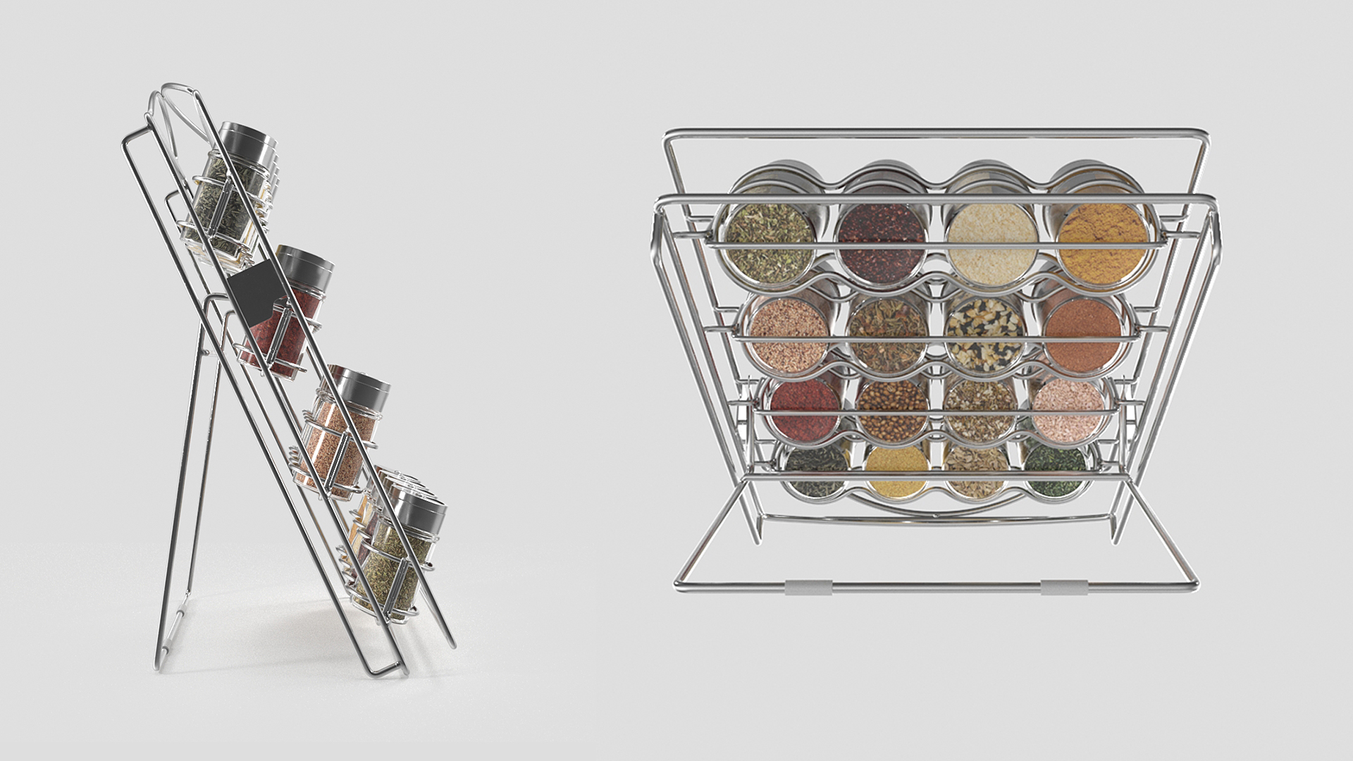 Spice Jar Organizer Rack 3D model