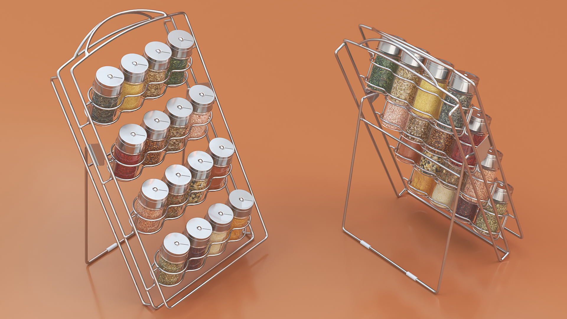 Spice Jar Organizer Rack 3D model