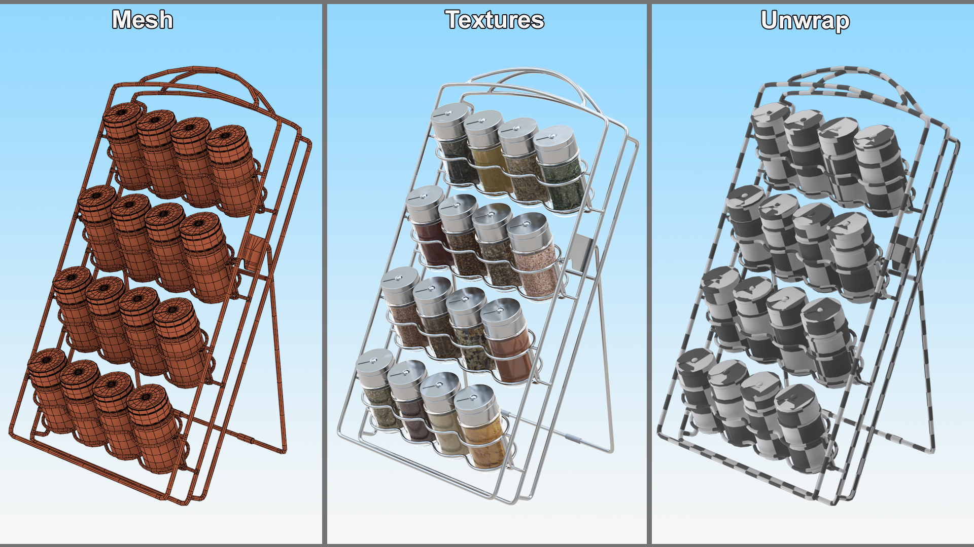 Spice Jar Organizer Rack 3D model