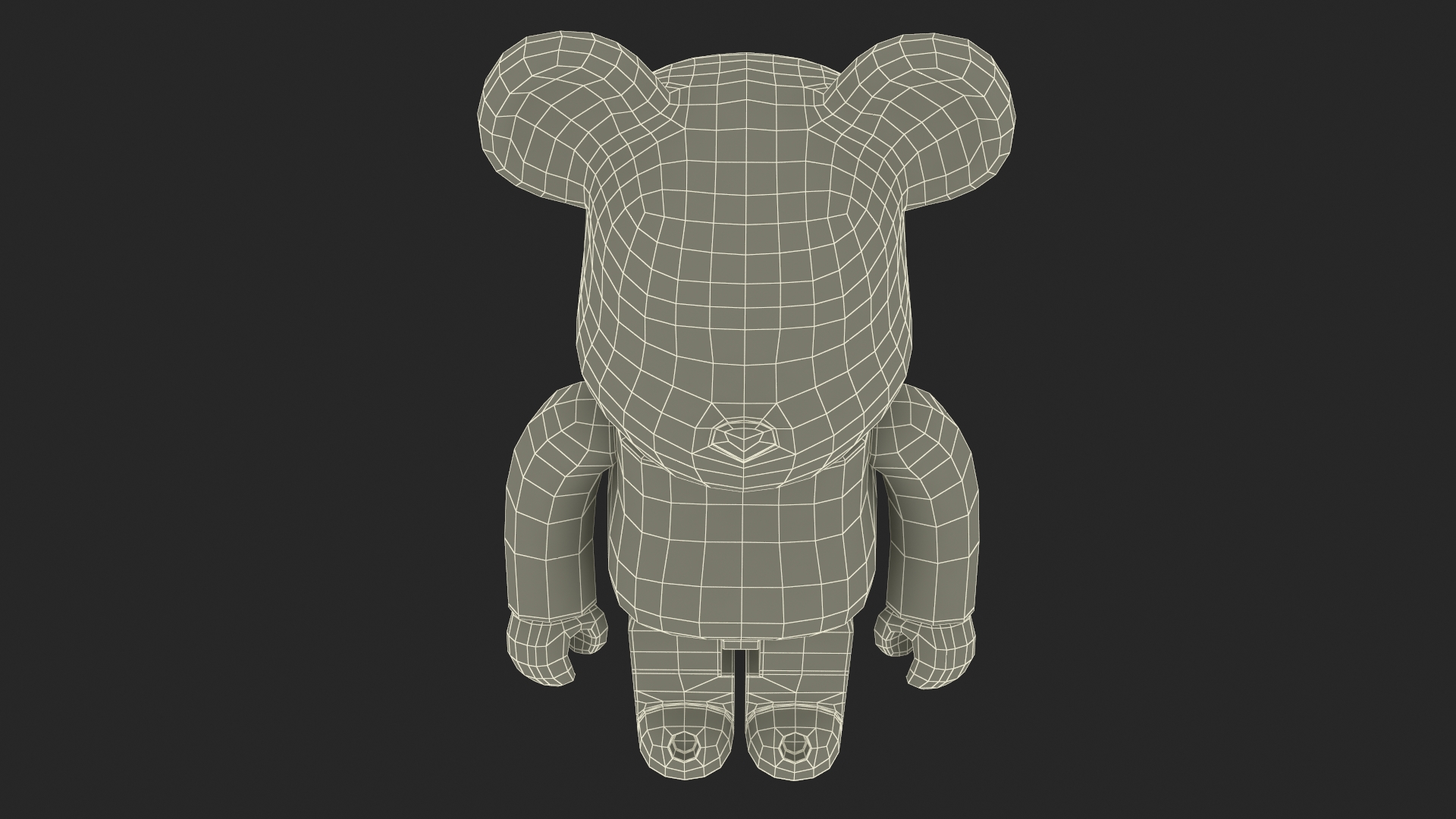 3D model Bearbrick Karimoku Parquet 2nd