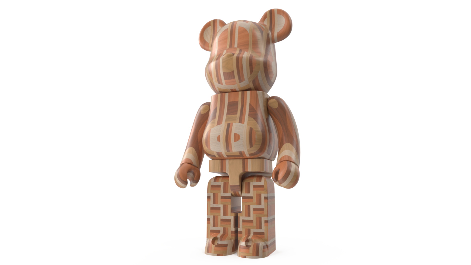 3D model Bearbrick Karimoku Parquet 2nd