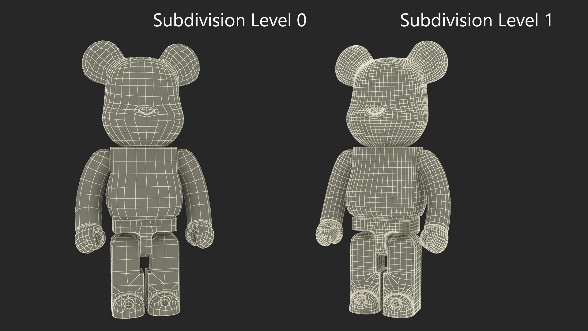 3D model Bearbrick Karimoku Parquet 2nd