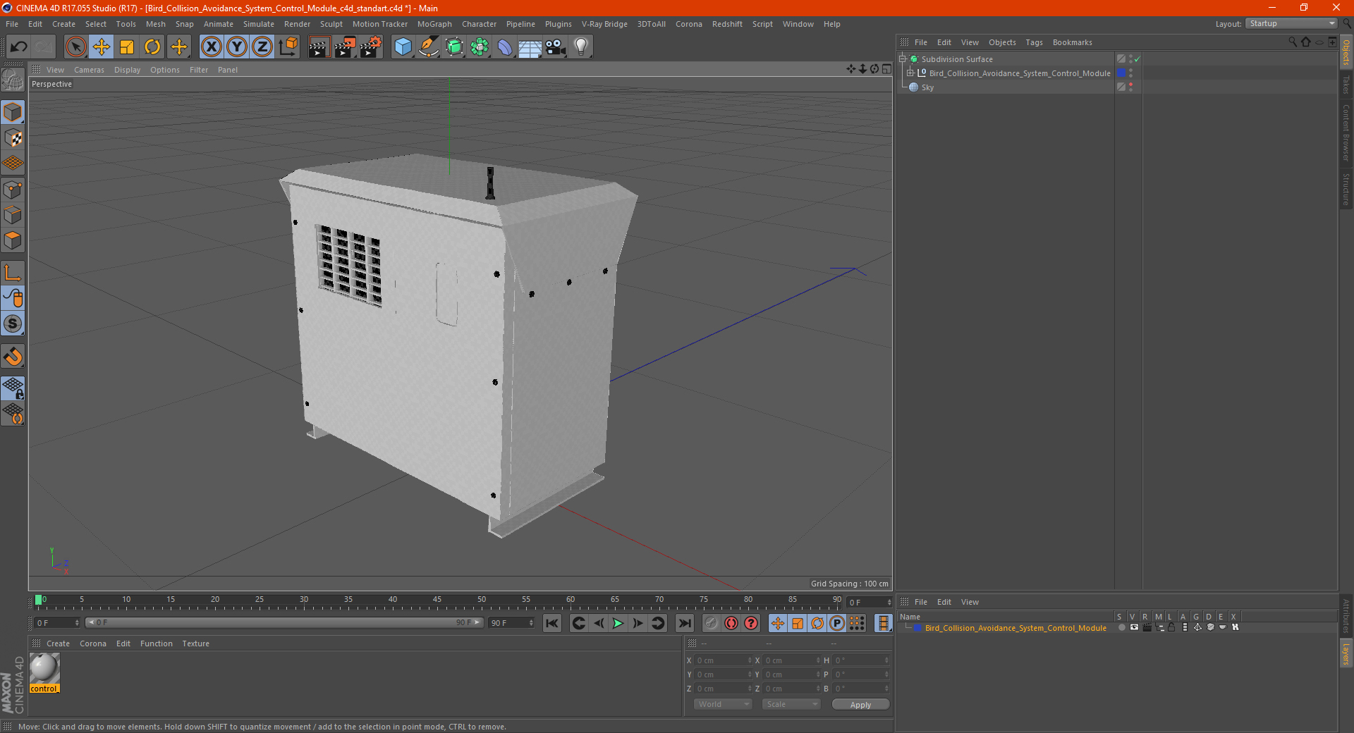 3D Bird Collision Avoidance System Control Module