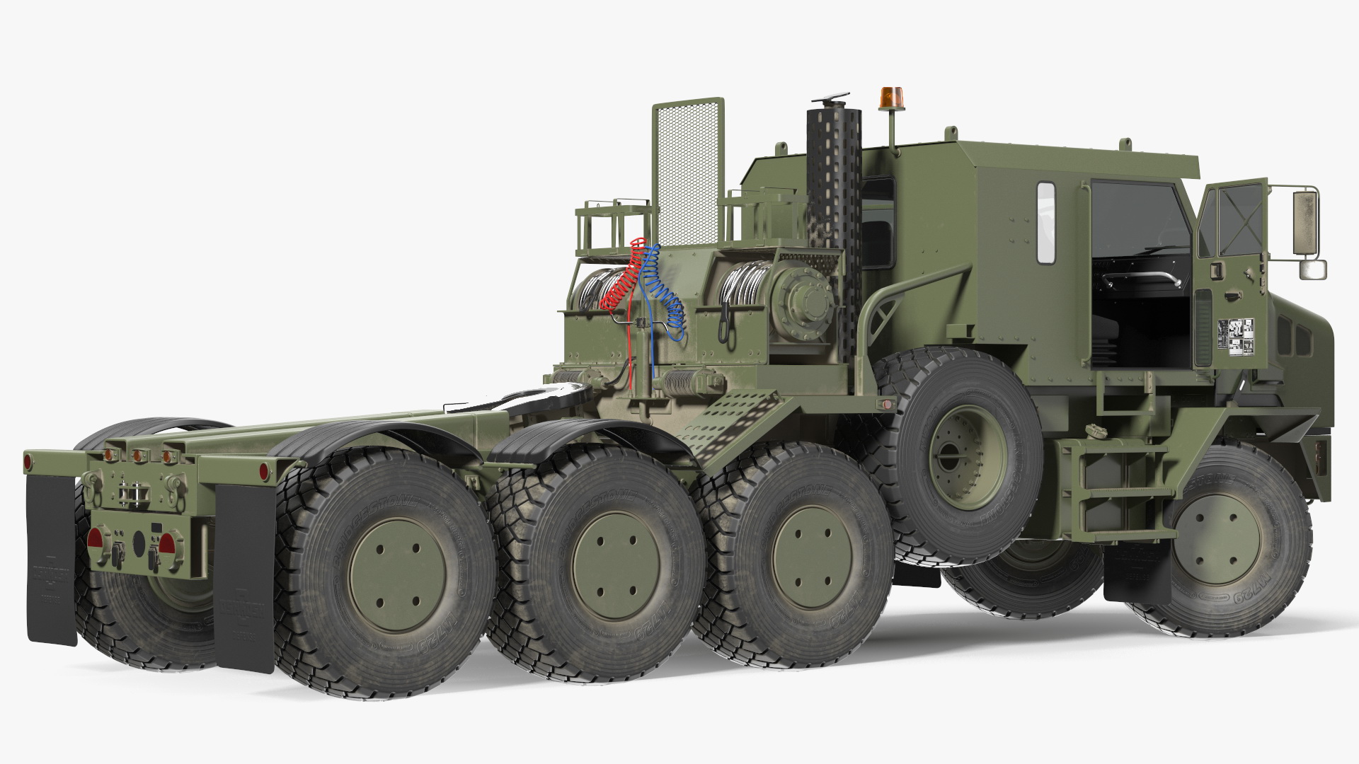 Military Transporter Oshkosh Global HET A1 Rigged 3D model