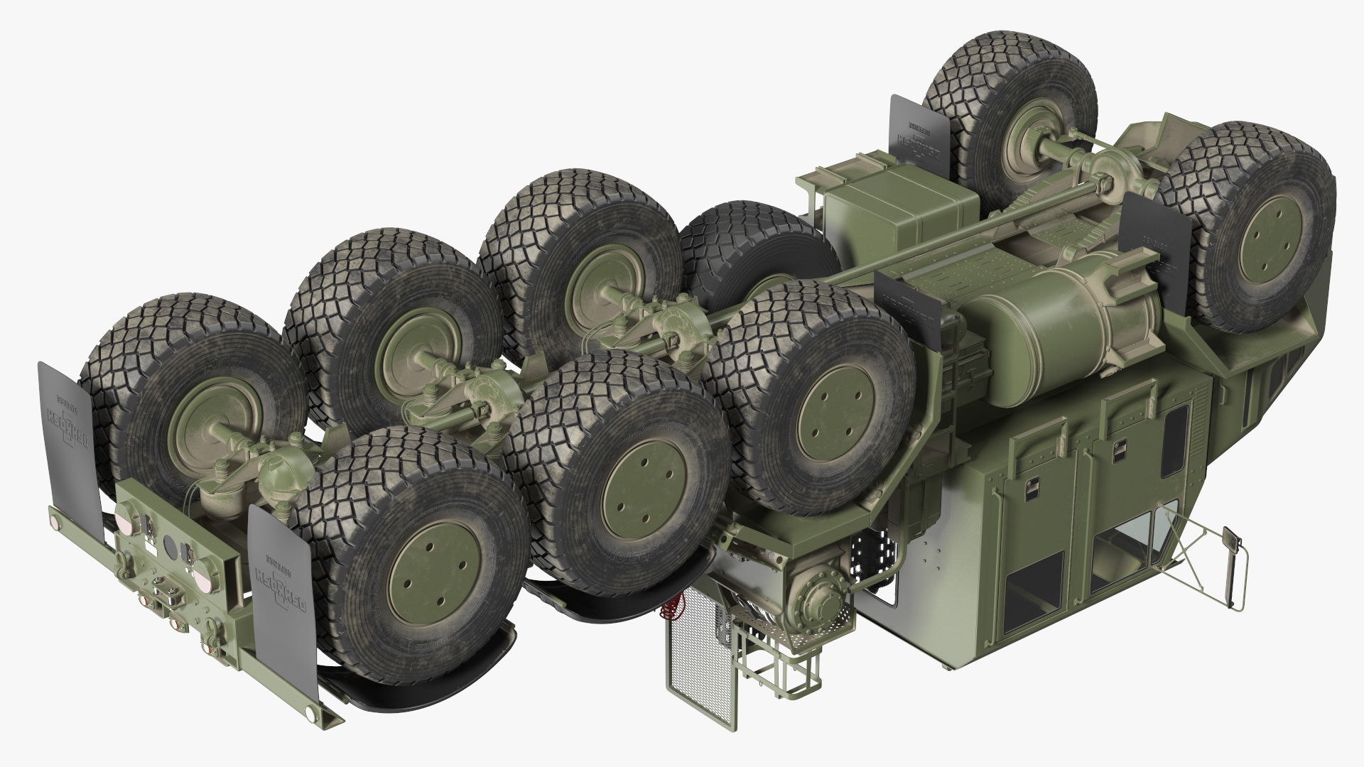 Military Transporter Oshkosh Global HET A1 Rigged 3D model