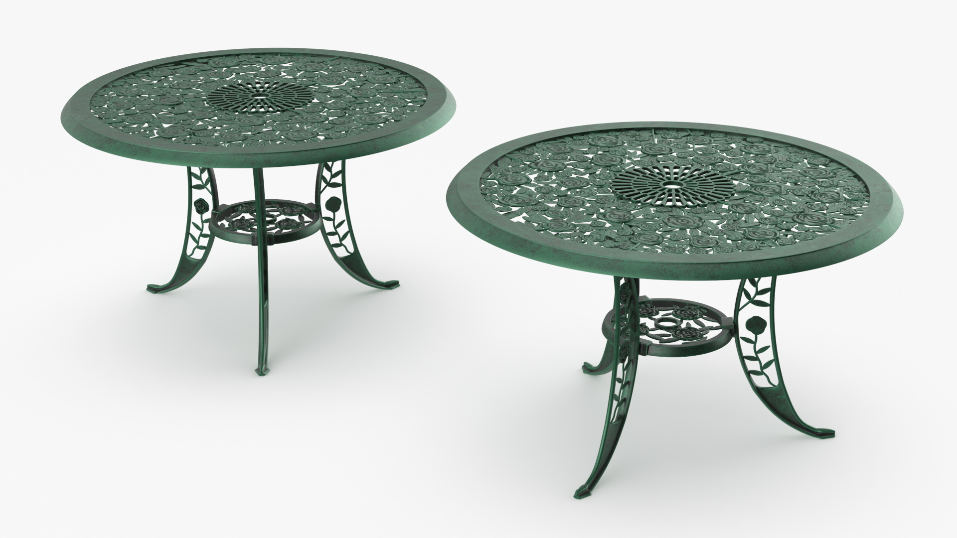 Outdoor Table Old Bronze 3D model