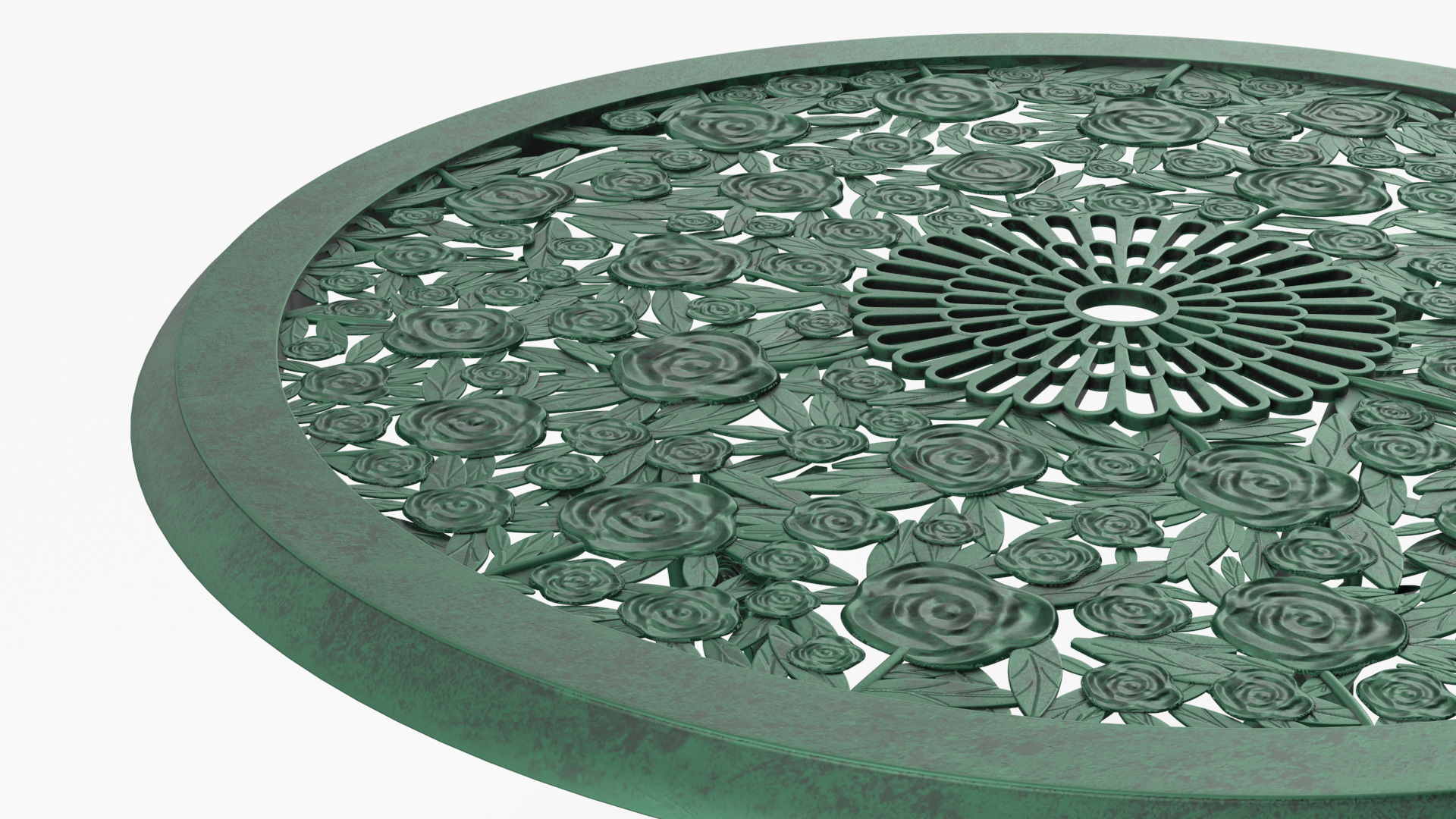 Outdoor Table Old Bronze 3D model