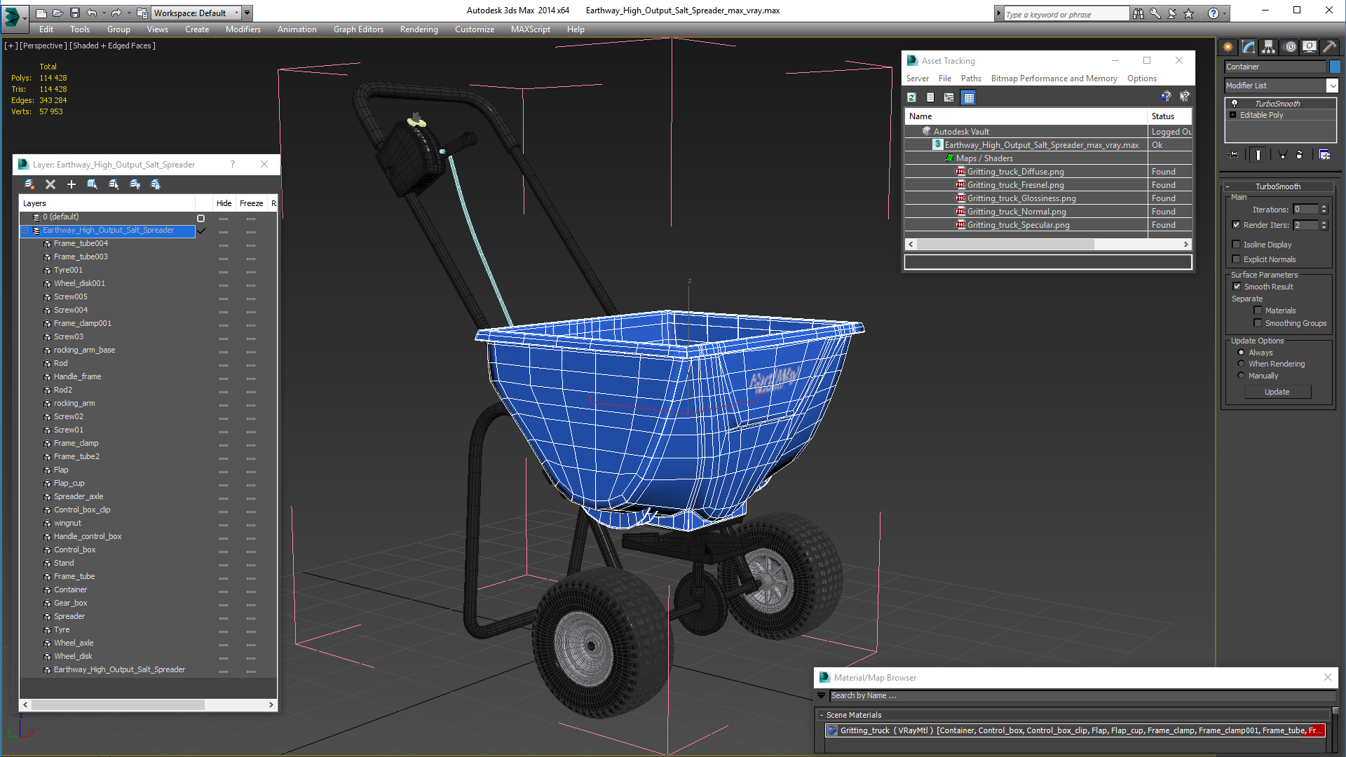 Earthway High Output Salt Spreader 3D model