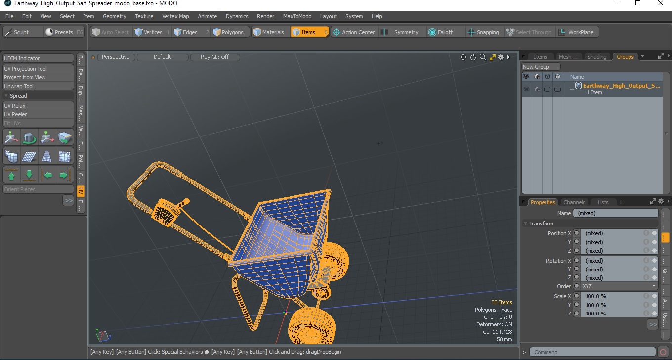 Earthway High Output Salt Spreader 3D model