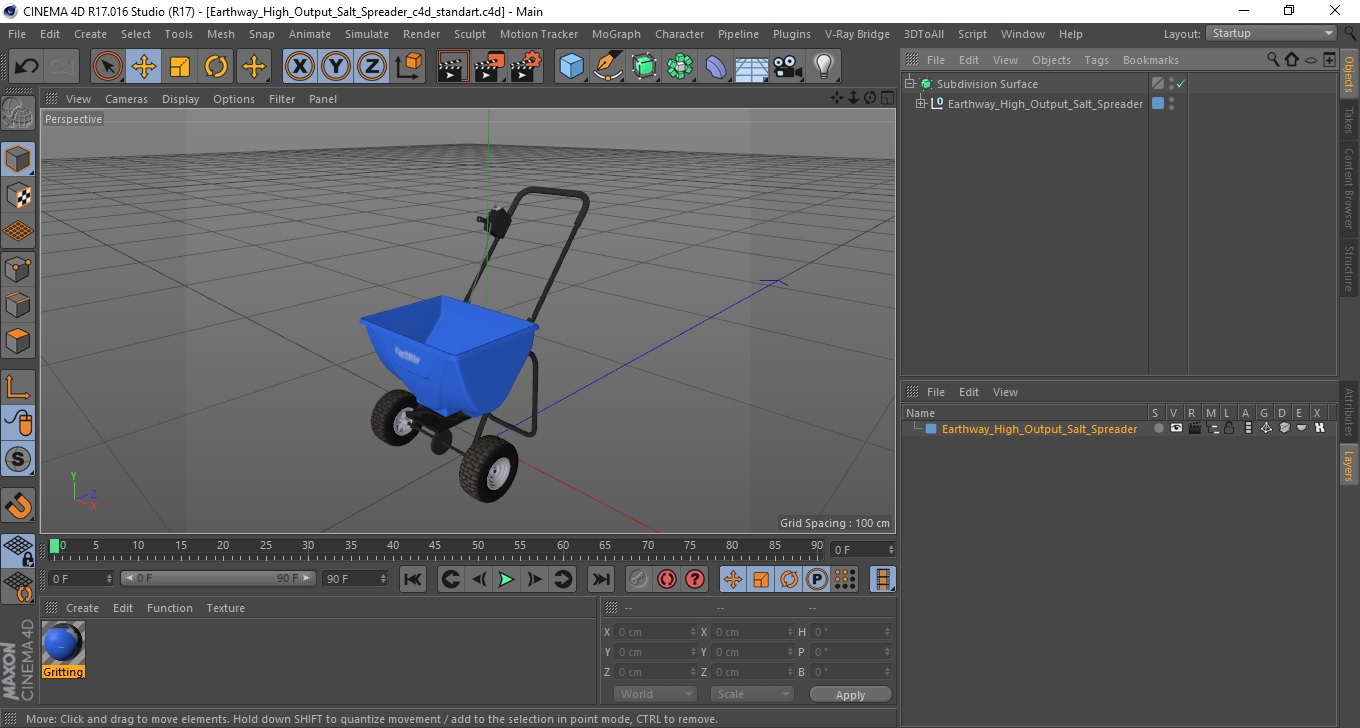 Earthway High Output Salt Spreader 3D model