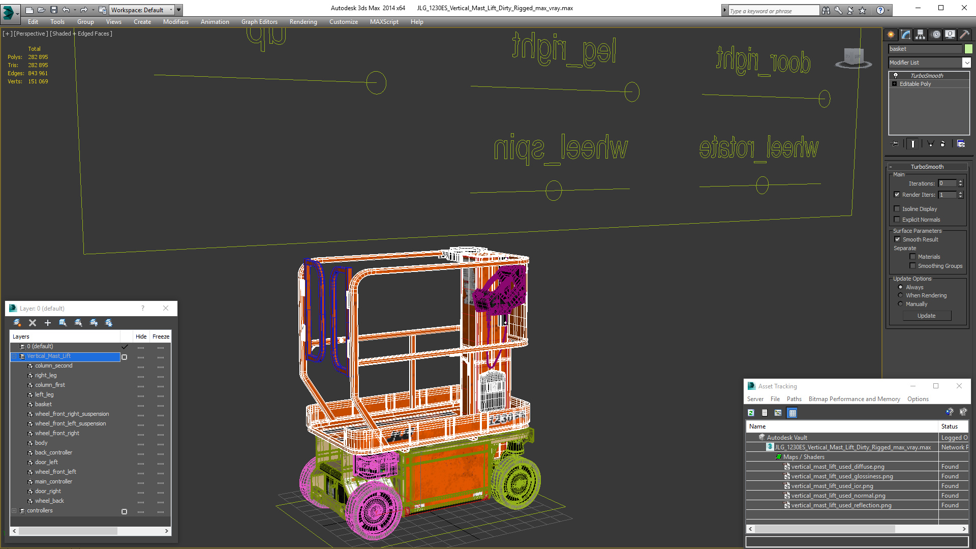 JLG 1230ES Vertical Mast Lift Dirty Rigged 3D