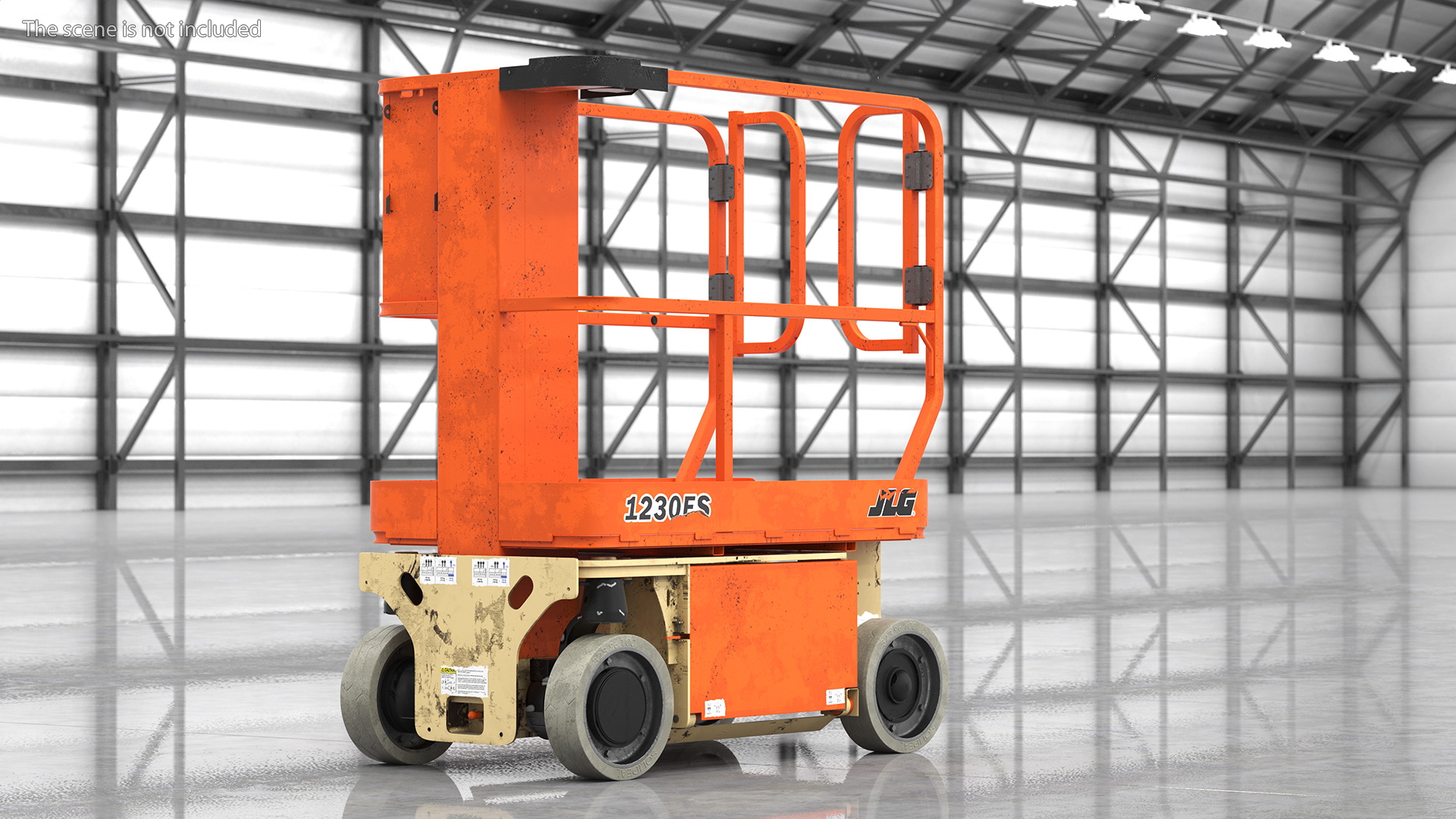 JLG 1230ES Vertical Mast Lift Dirty Rigged 3D