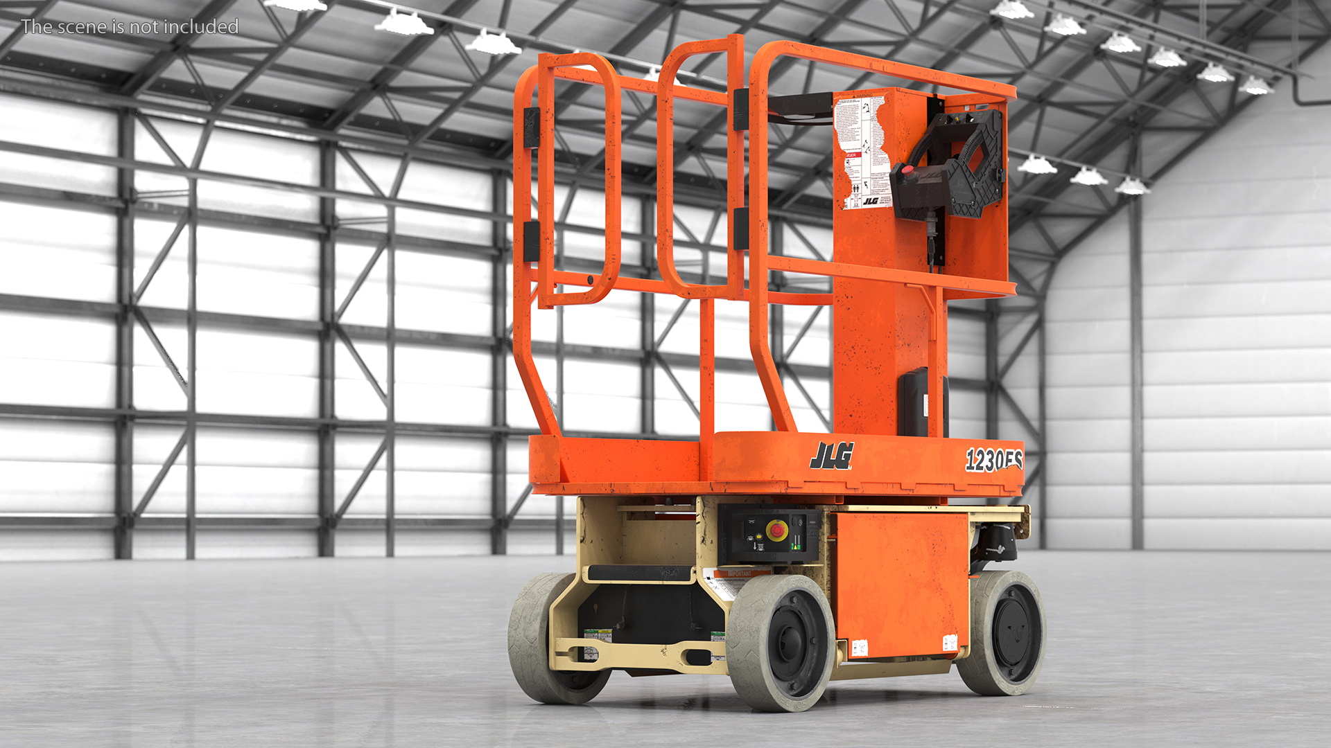 JLG 1230ES Vertical Mast Lift Dirty Rigged 3D