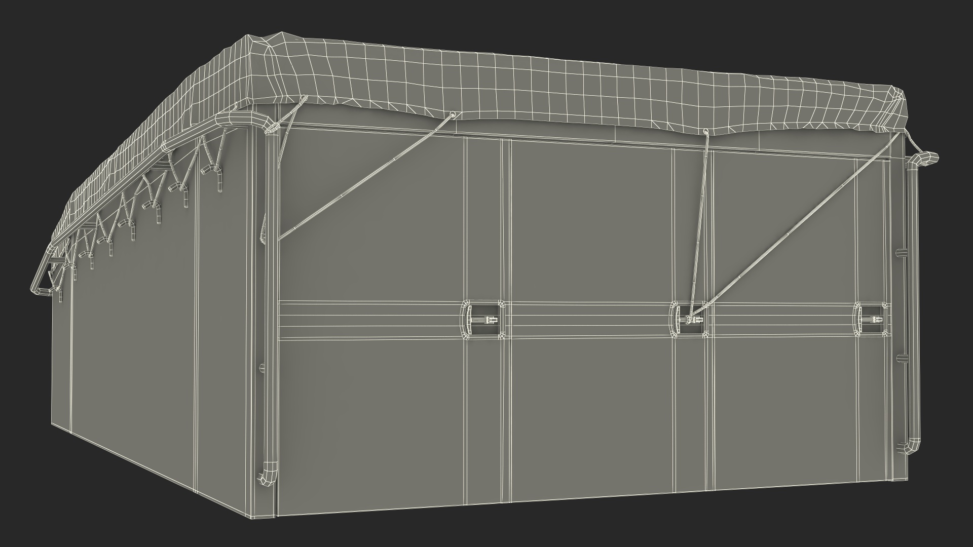 Body with Awning for Heavy Truck 3D