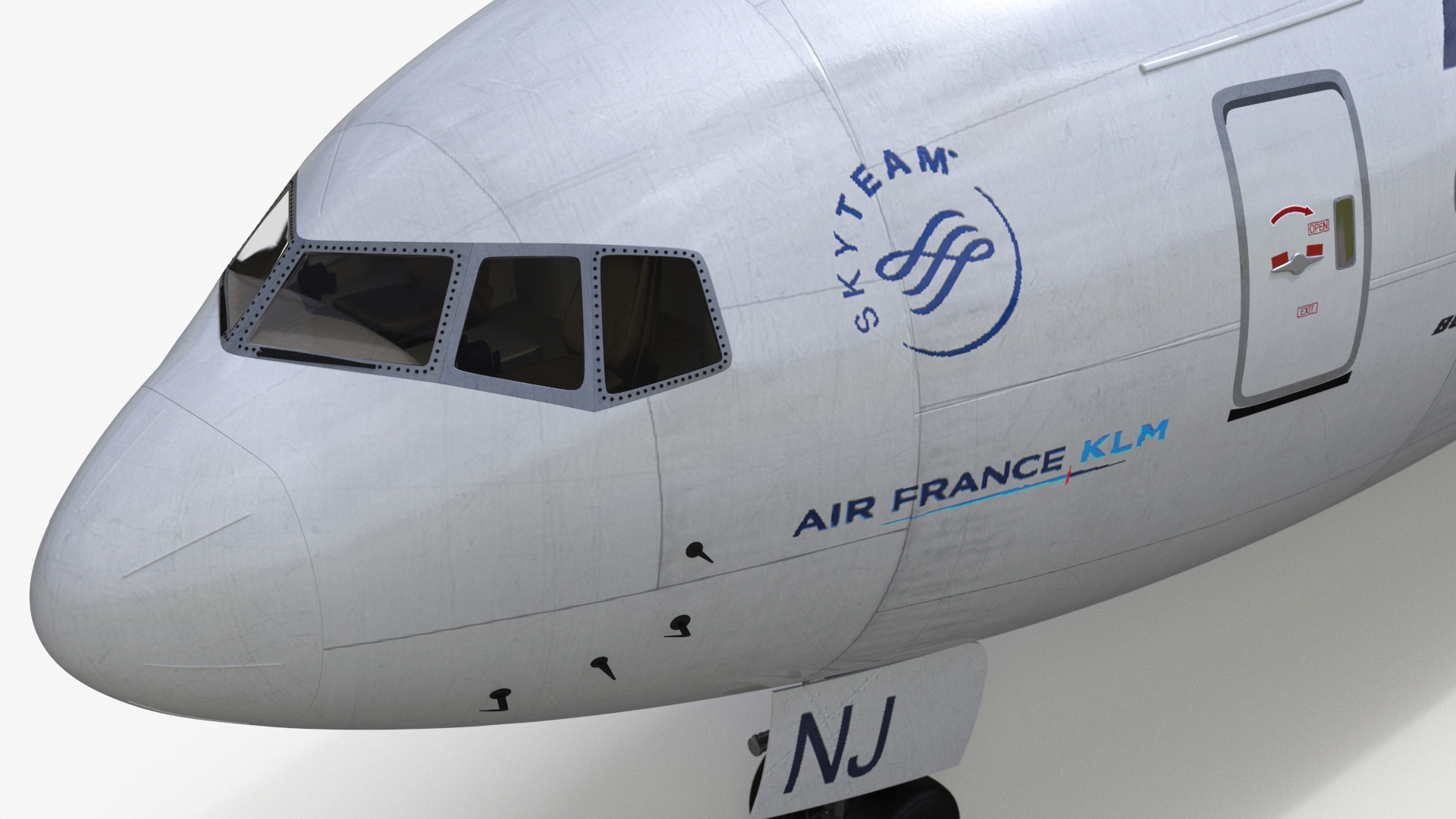 3D Boeing 777 Air France Rigged model