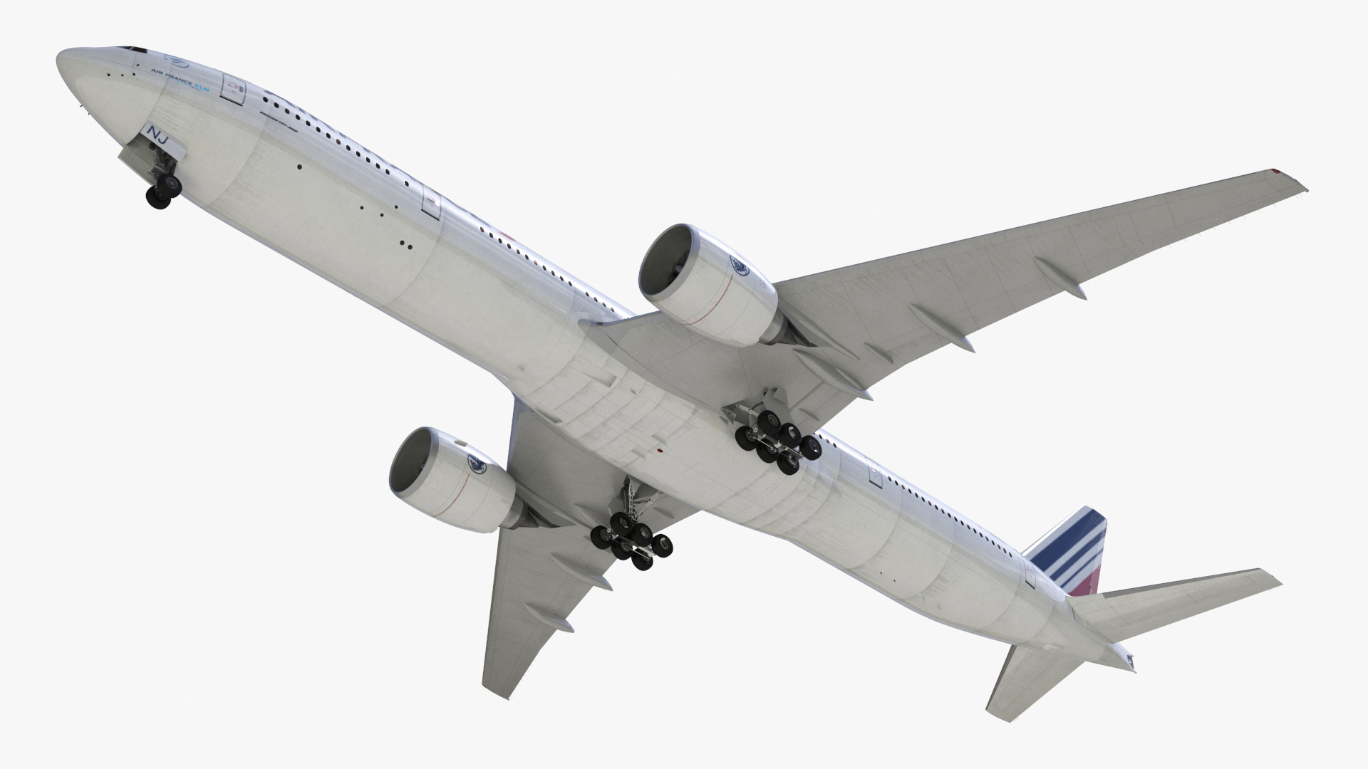 3D Boeing 777 Air France Rigged model