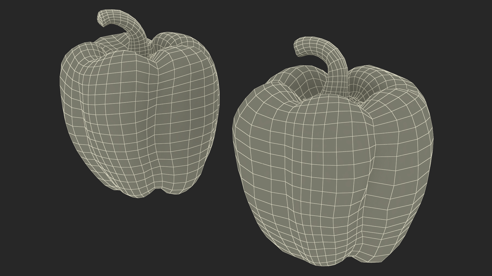 Green Bell Pepper 3D