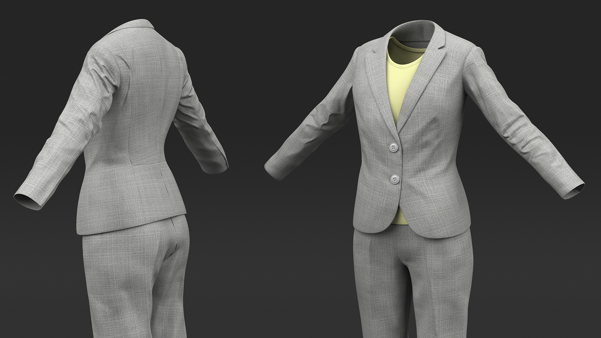 3D model Womens Workwear Suit