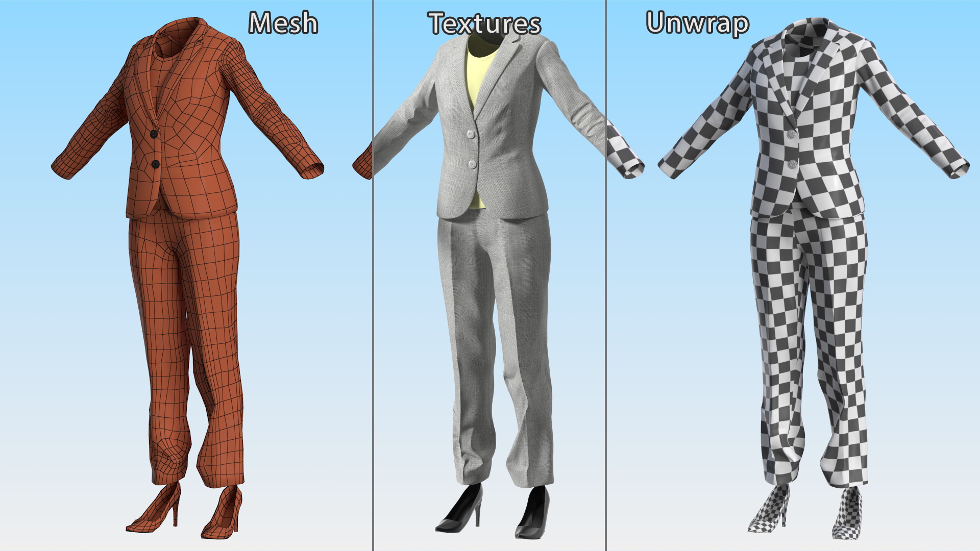 3D model Womens Workwear Suit