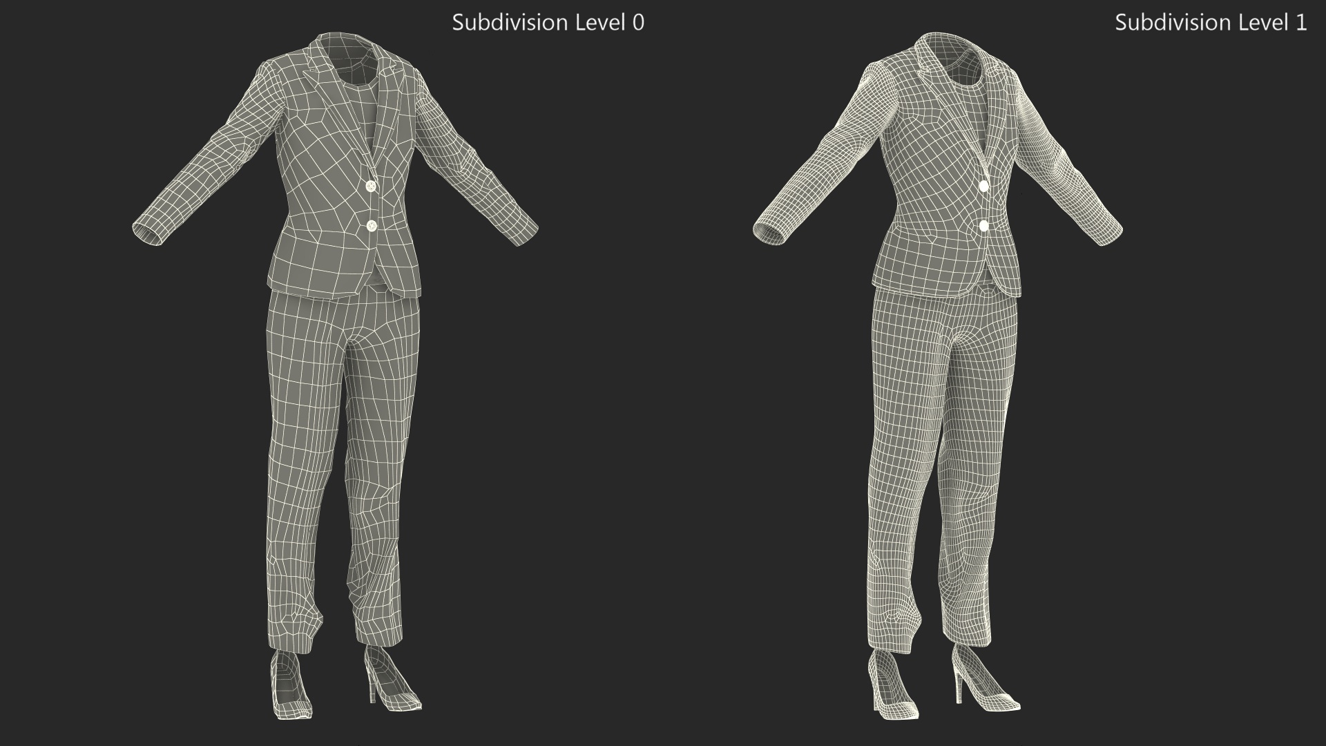 3D model Womens Workwear Suit