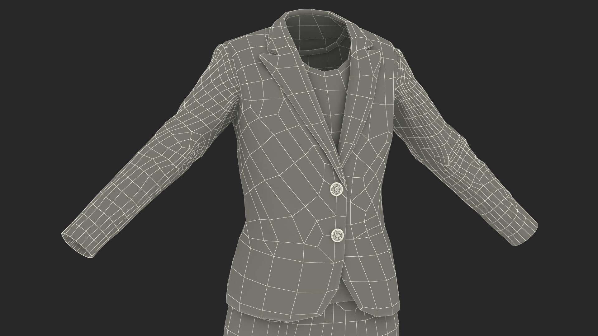 3D model Womens Workwear Suit