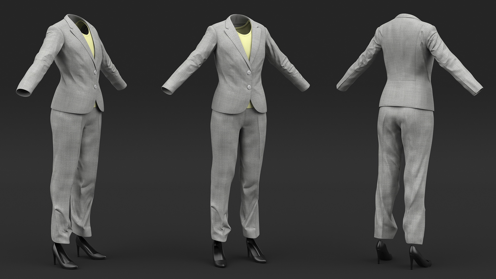 3D model Womens Workwear Suit