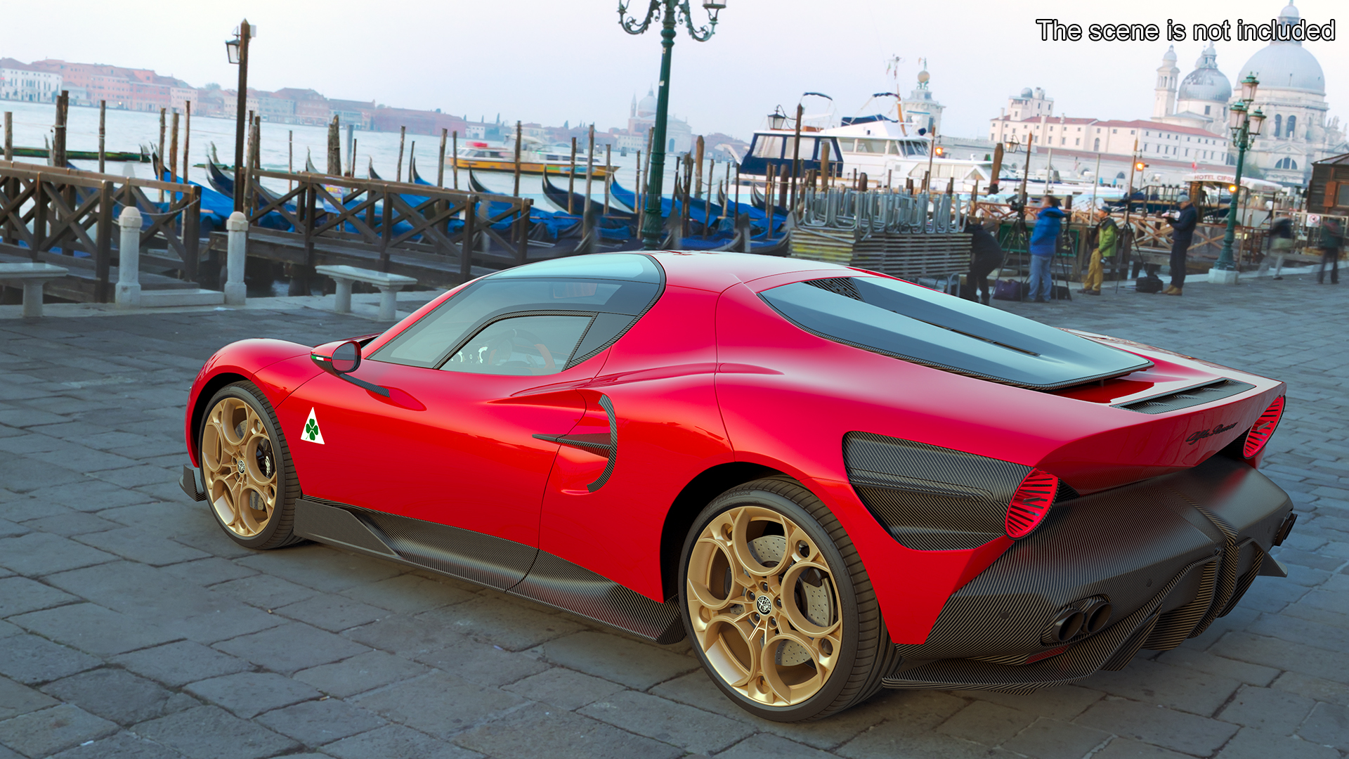 3D Supercar Alfa Romeo 33 Stradale Coupe Red